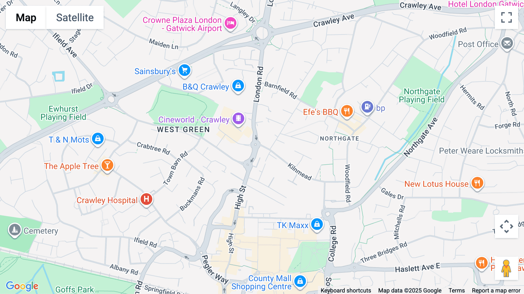 Click for interative map of Global House, High Street, Crawley
