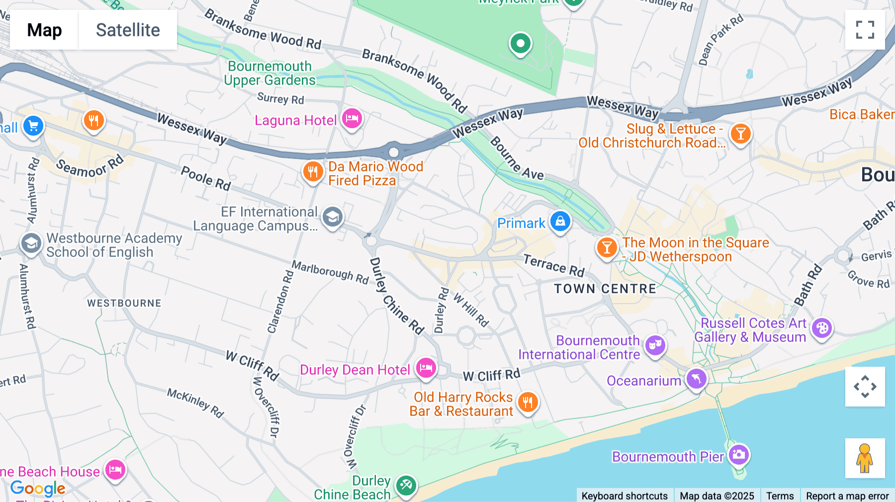 Click for interative map of Clifton House, 10 Poole Hill, Bournemouth