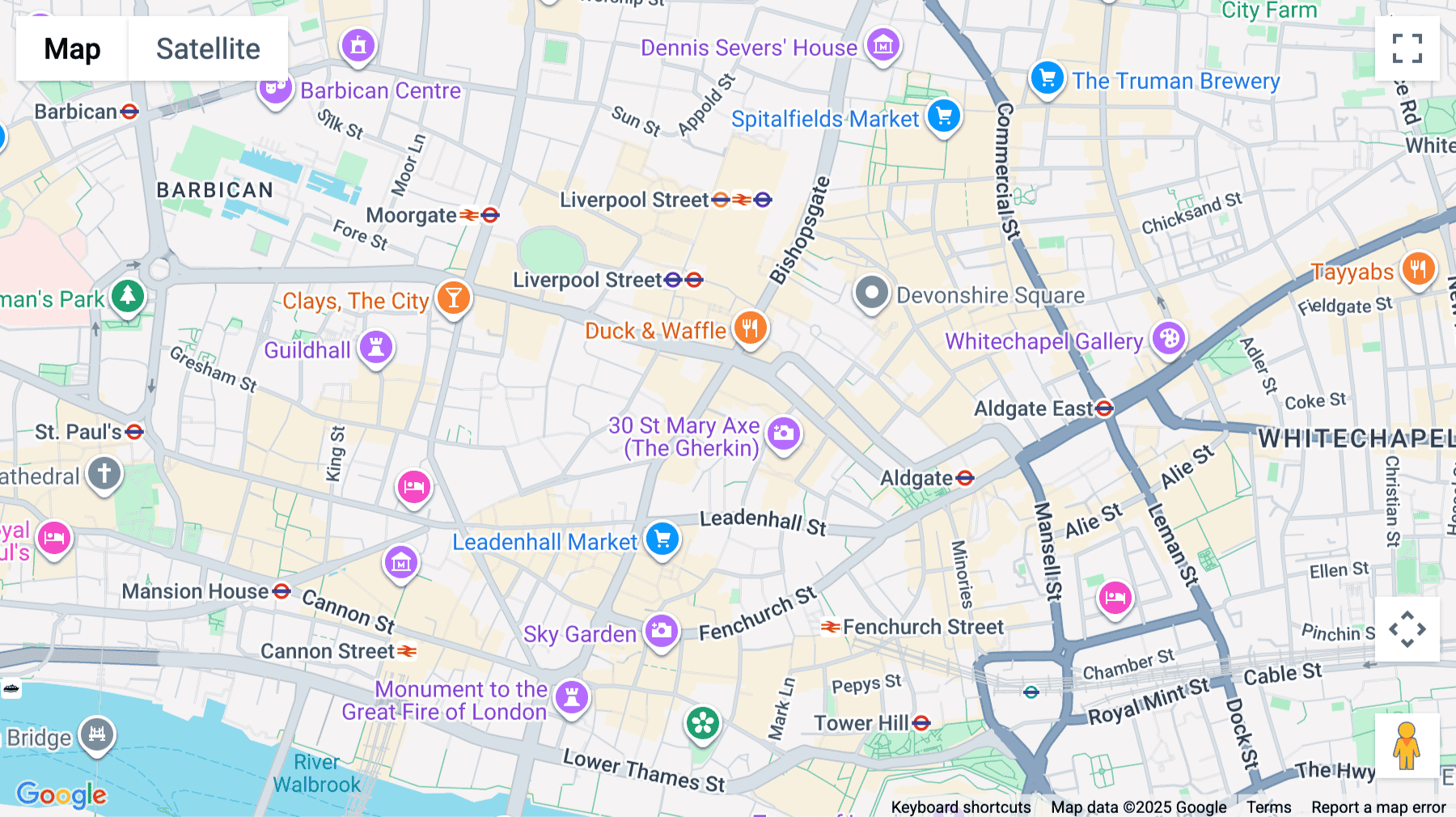 Click for interative map of 17 St Helen’s Place, London