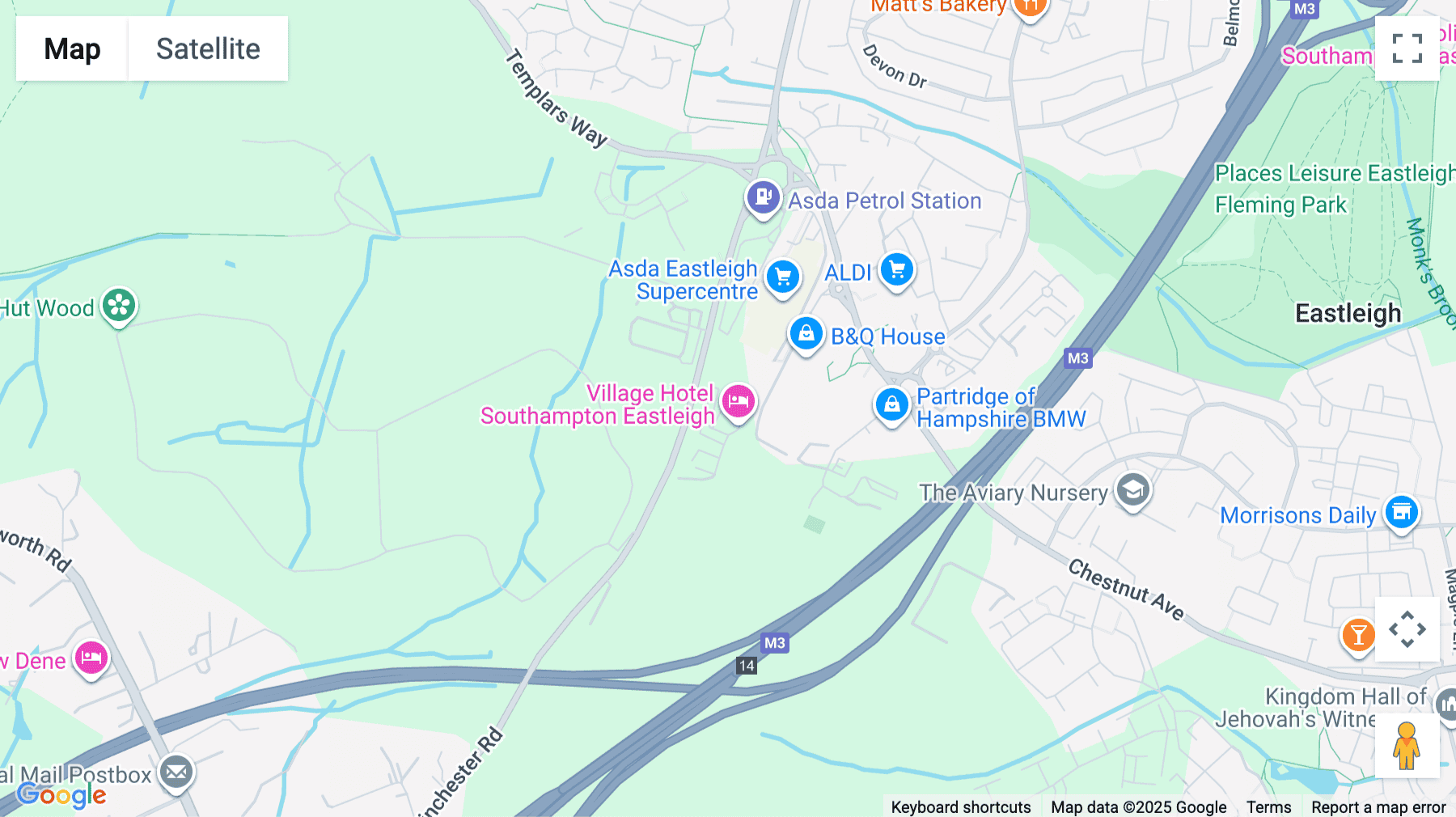 Click for interative map of Bournemouth Road, Chandlers Ford, Eastleigh