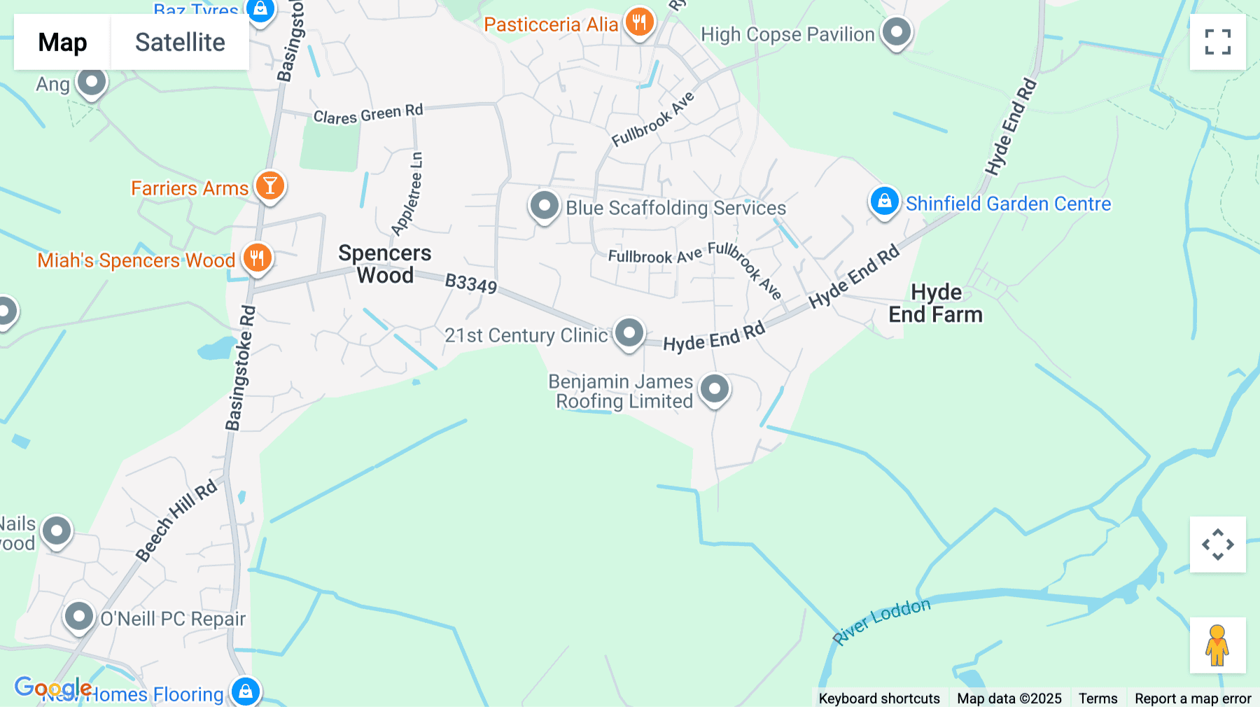Click for interative map of 229a Hyde End Road, Spencers Wood, Reading