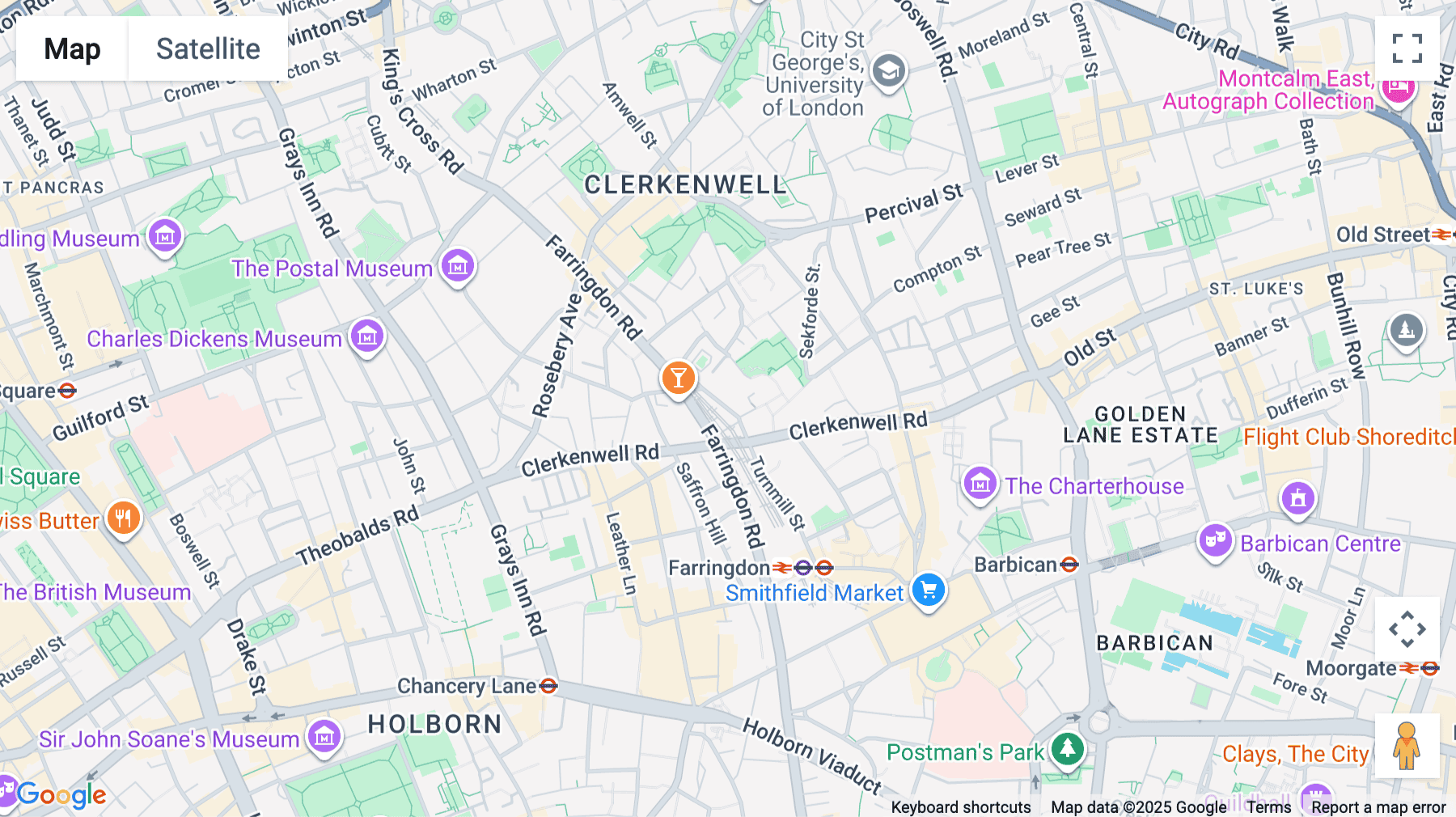 Click for interative map of Clerk's Court, 18-20 Farringdon Lane, London, London