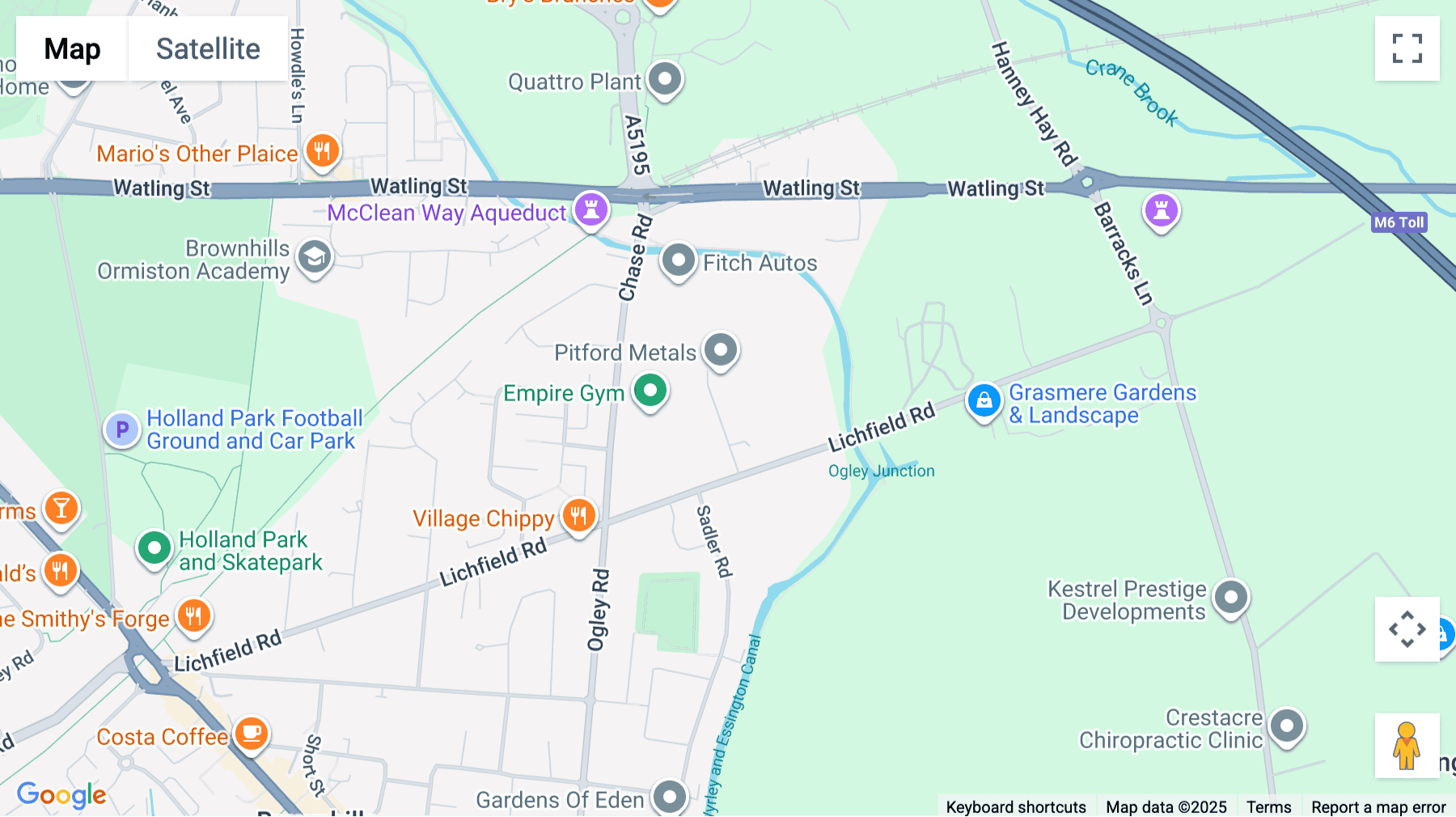 Click for interative map of Toll Point Industrial Estate, Lichfield Road, Walsall, Walsall