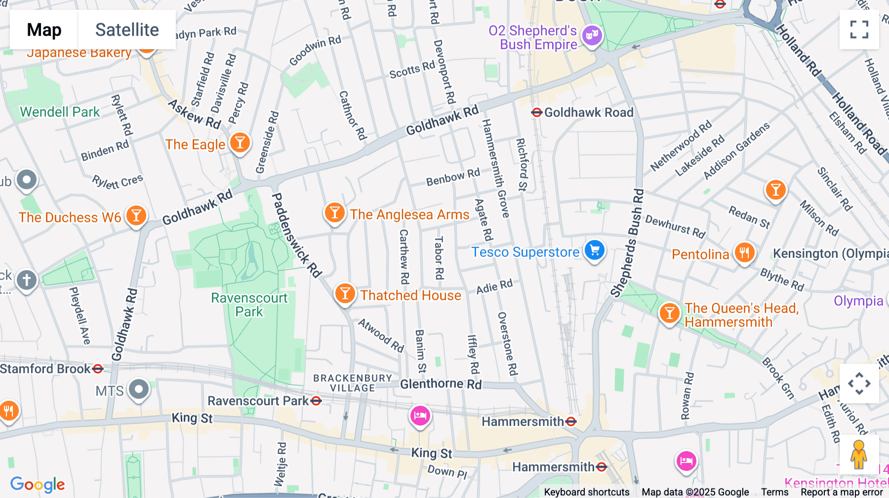 Click for interative map of 41 Iffley Road, Hammersmith, London