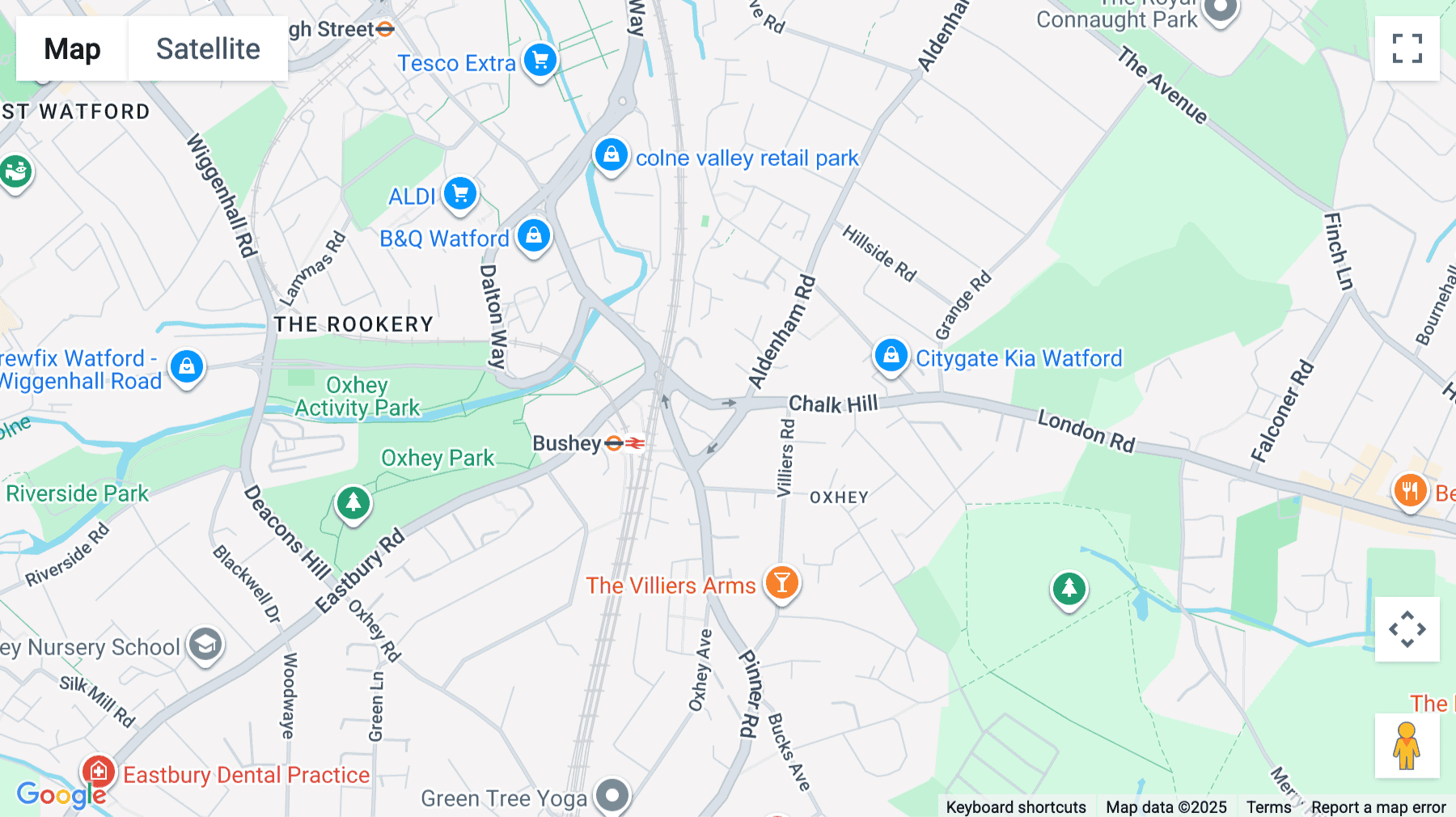 Click for interative map of 35D Chalkhill, Bushey