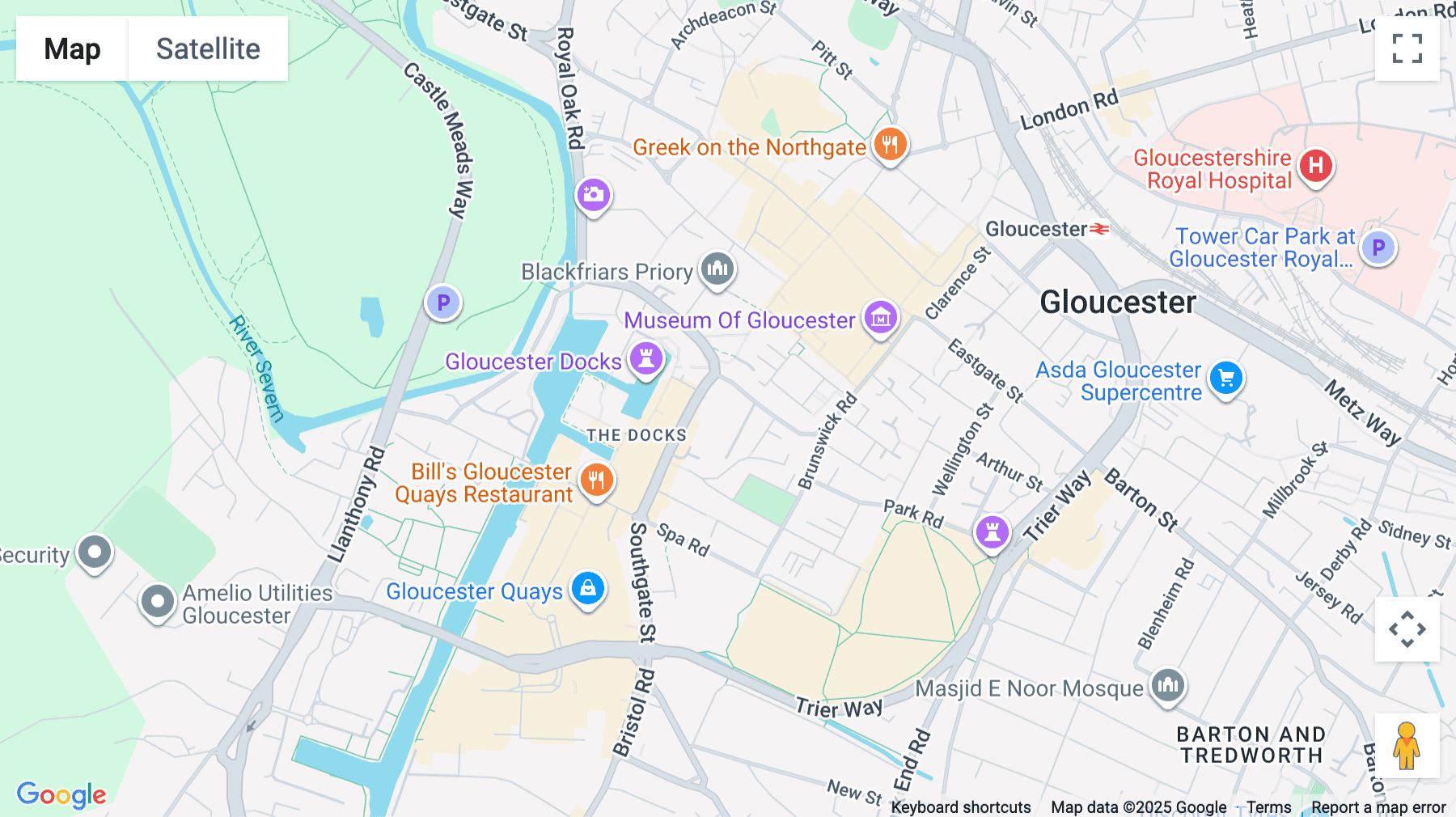 Click for interative map of Southgate House, Southgate Street, Gloucester