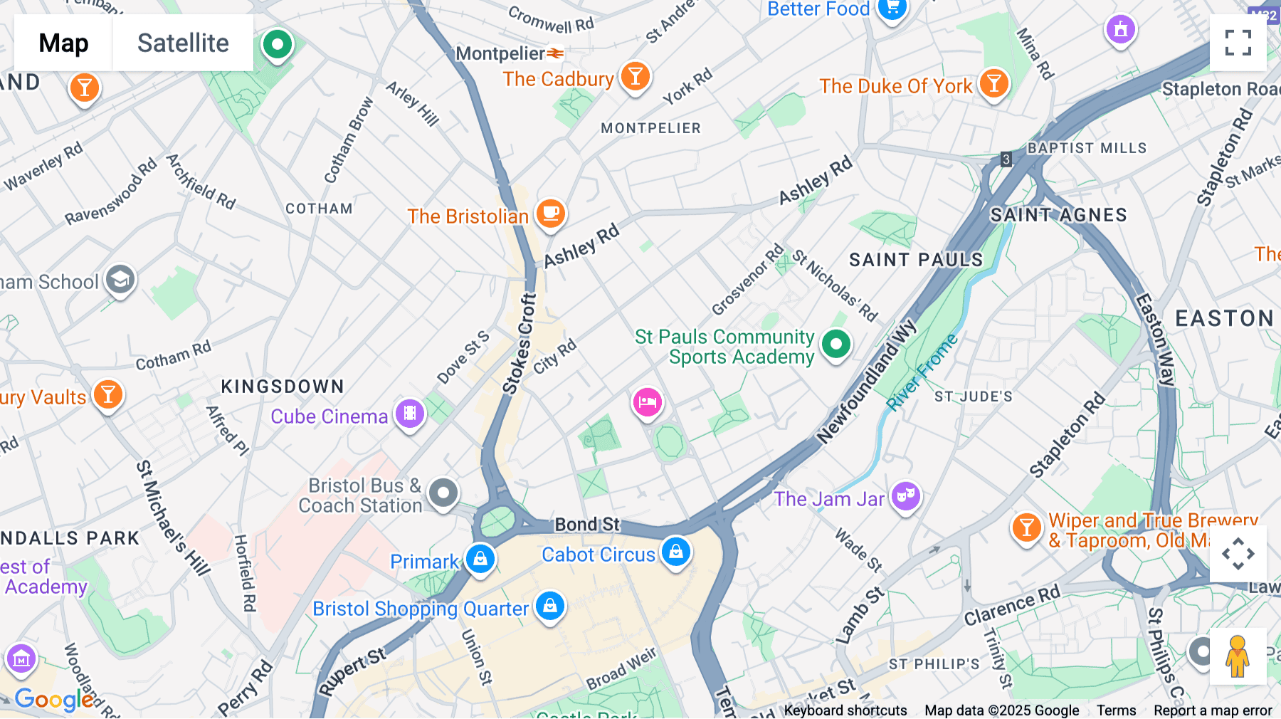 Click for interative map of 54-56 Brigstocke Road, Bristol