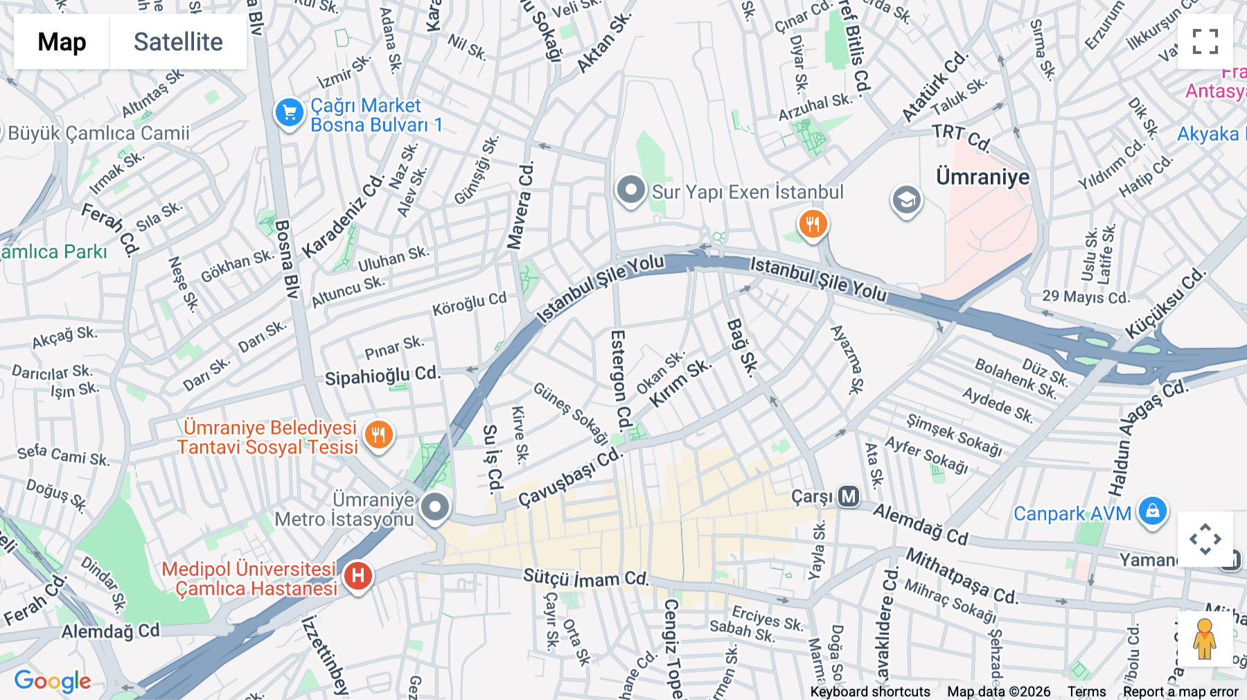 Click for interative map of Exen Residence, Estergon Caddesi No: 24/F, 12th Floor, Istanbul