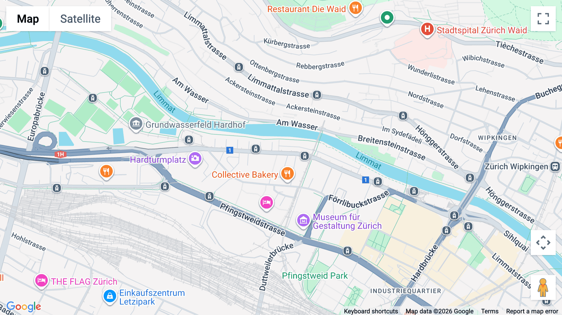 Click for interative map of Förrlibuckstrasse 190, Zurich