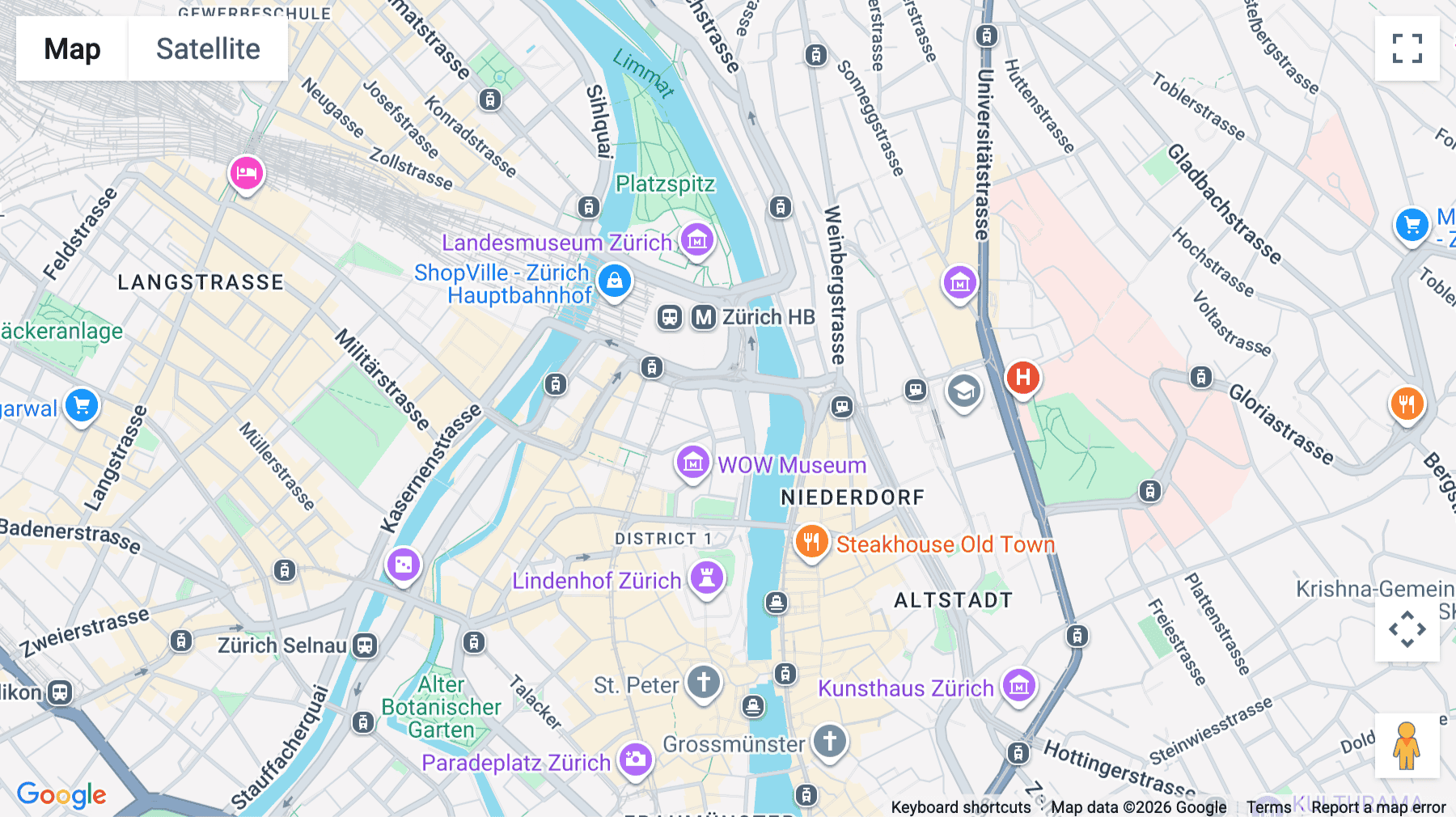 Click for interative map of Bahnhofquai 11, Zurich
