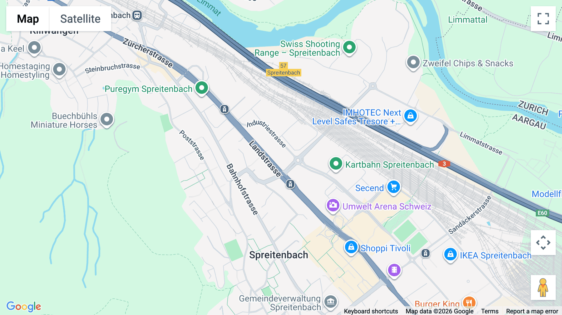 Click for interative map of Industriestrasse 171, Spreitenbach
