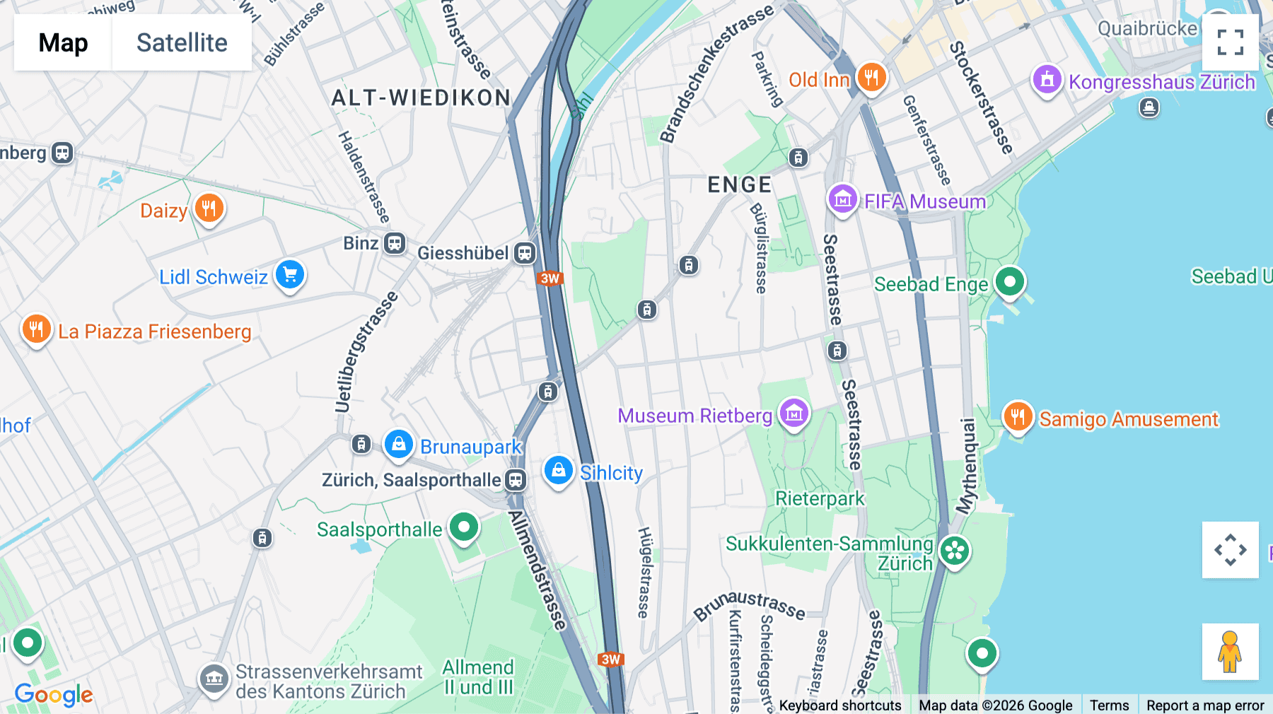 Click for interative map of Rieterpark, Rieterstrasse 6, Zurich