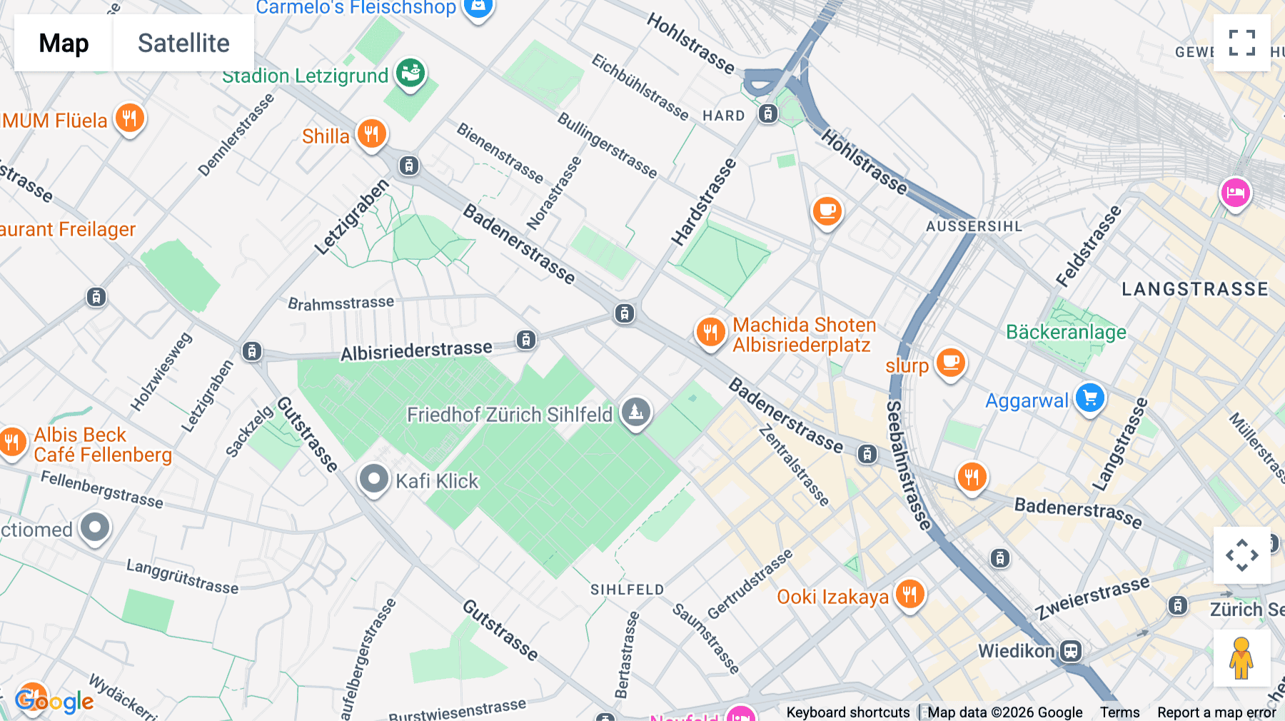 Click for interative map of Friedaustrasse 17, Zurich