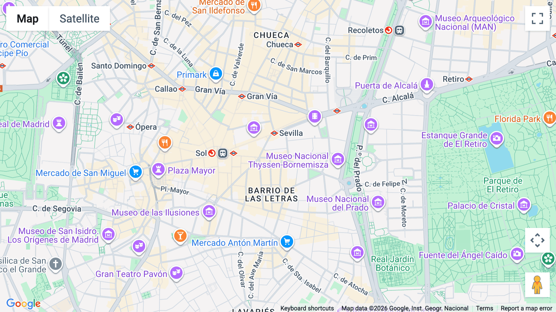Click for interative map of Palacio de Miraflores, Carrera de San Jerónimo, 15, Madrid