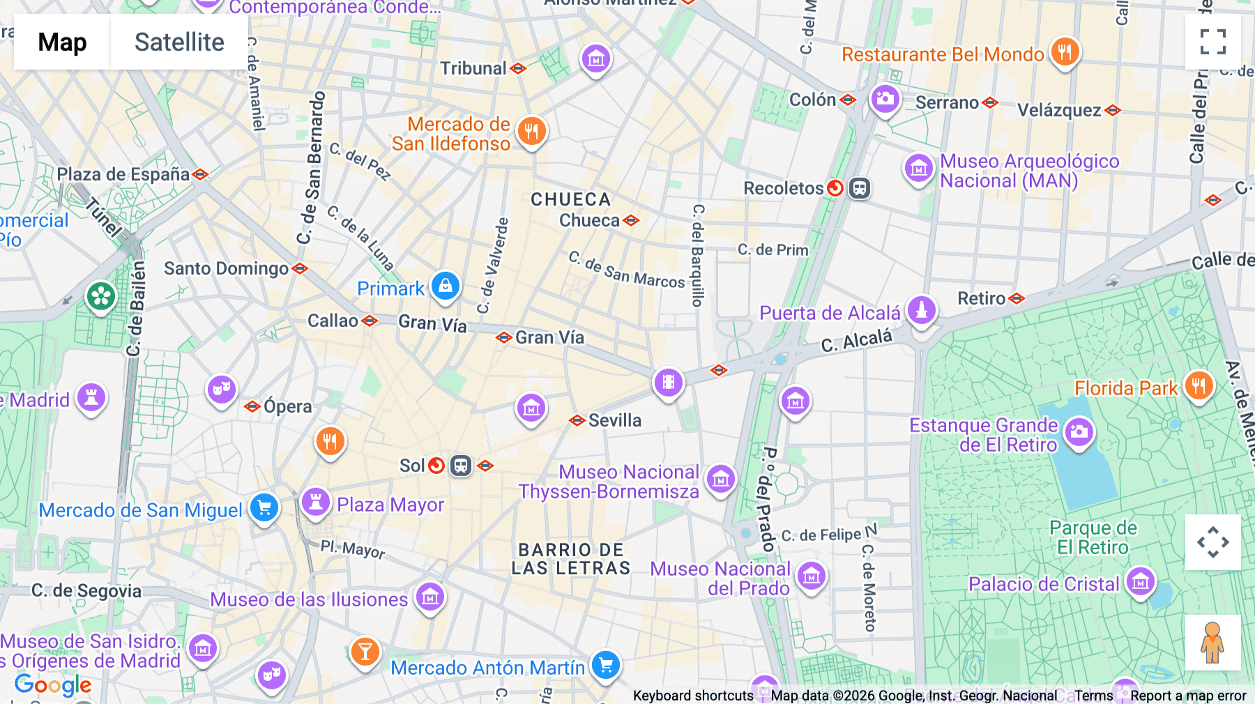 Click for interative map of Calle Gran Vía, 6, Plantas 4 Y 6, Madrid