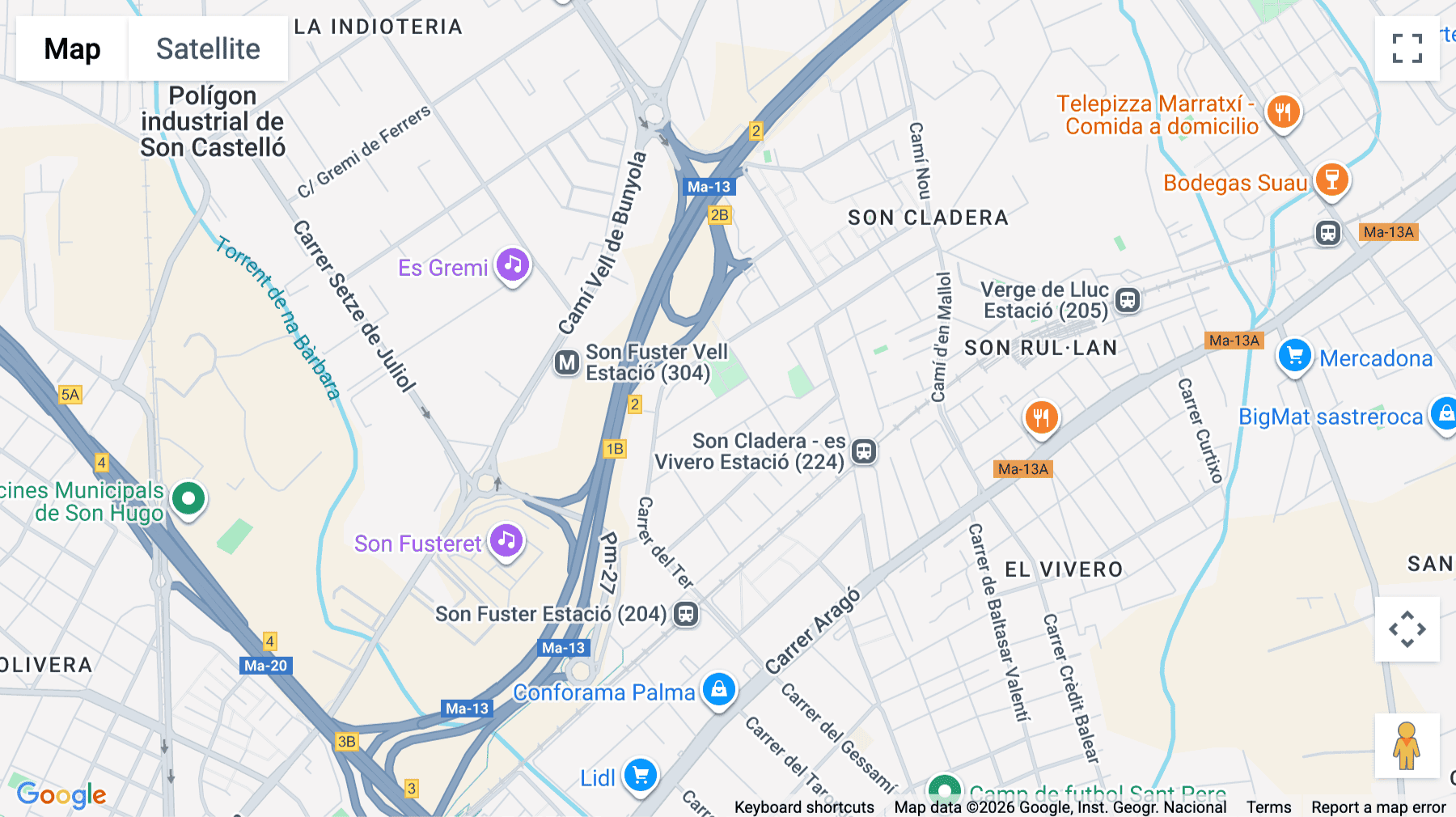 Click for interative map of Carrer del Fluvià, 1, Bajos, Palma de Mallorca