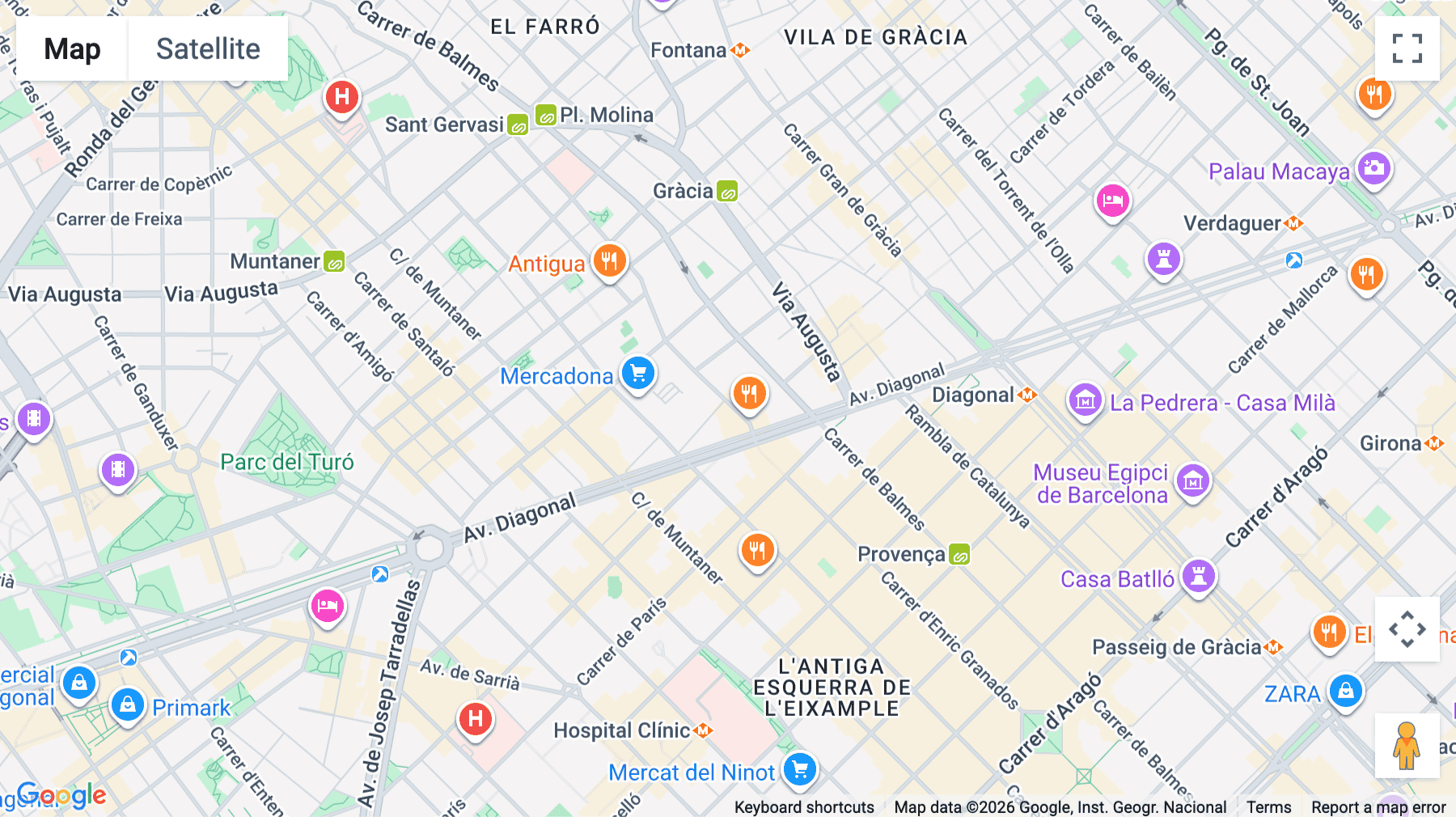Click for interative map of Carrer de Tuset, 3, Tuset-Diagonal, Barcelona