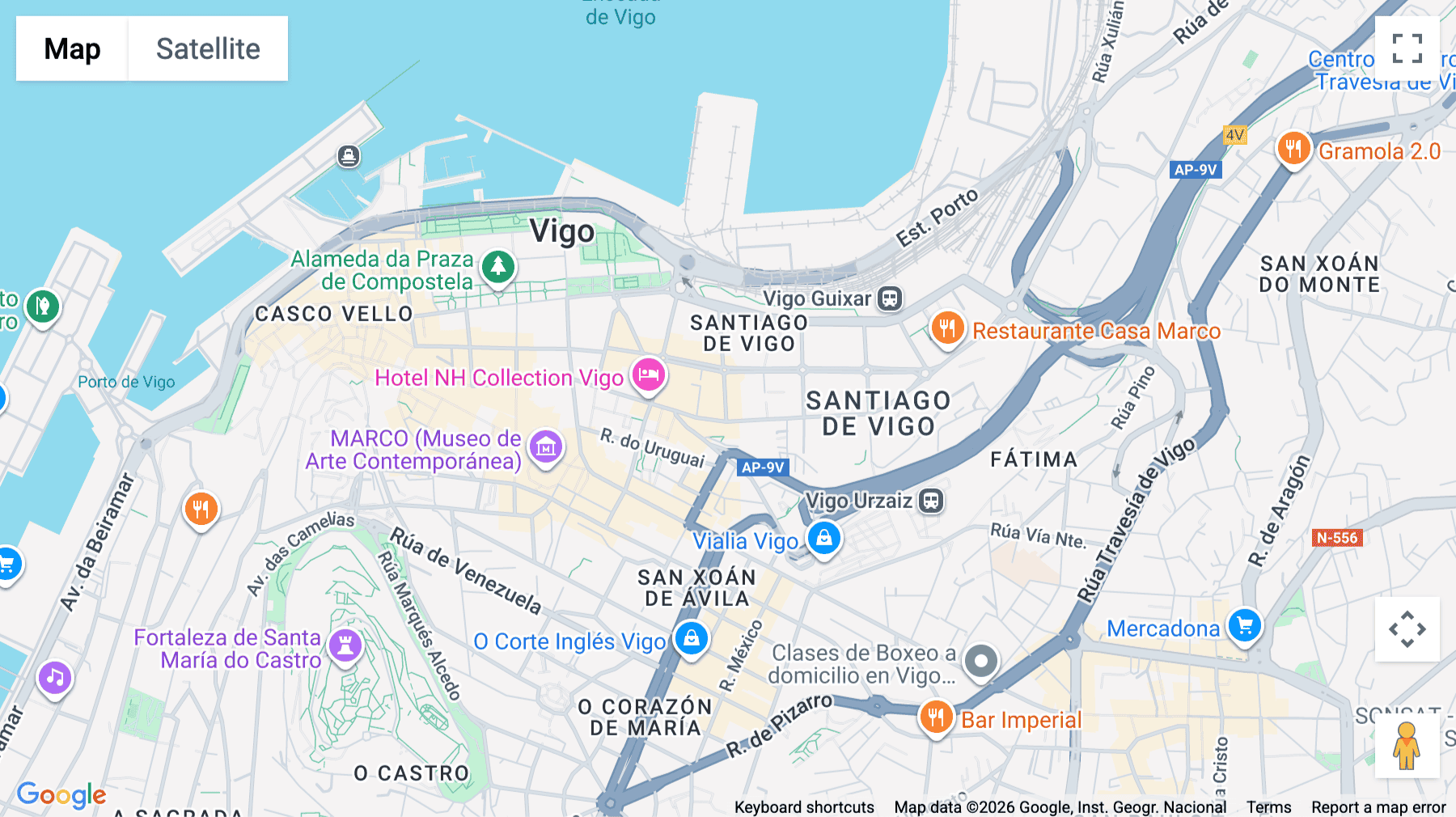 Click for interative map of Rúa de Oporto, 19, 1º Planta, Oficinas, Vigo