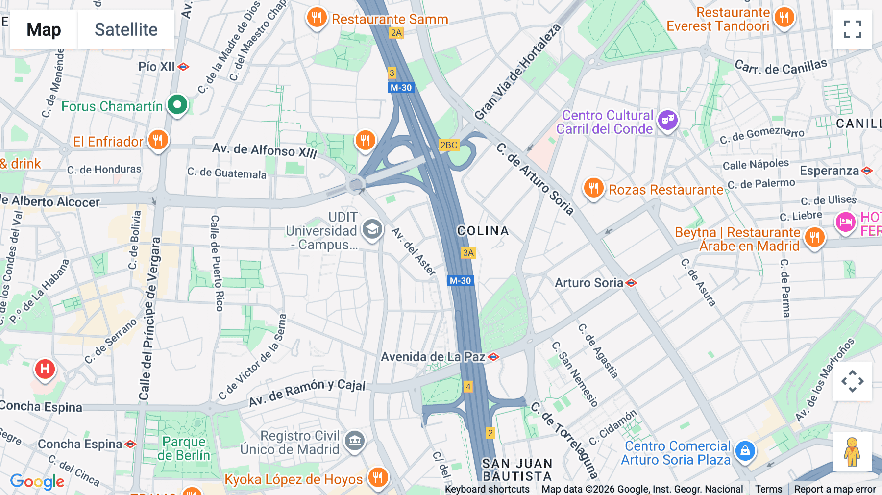 Click for interative map of Calle del Eucalipto, 33, Madrid