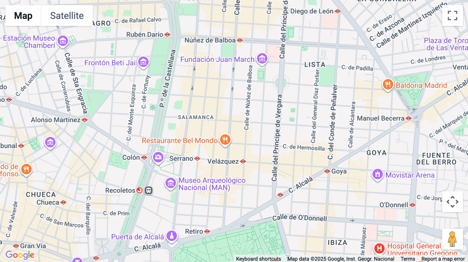 Click for interative map of Calle de Velázquez 50, 5º, Madrid