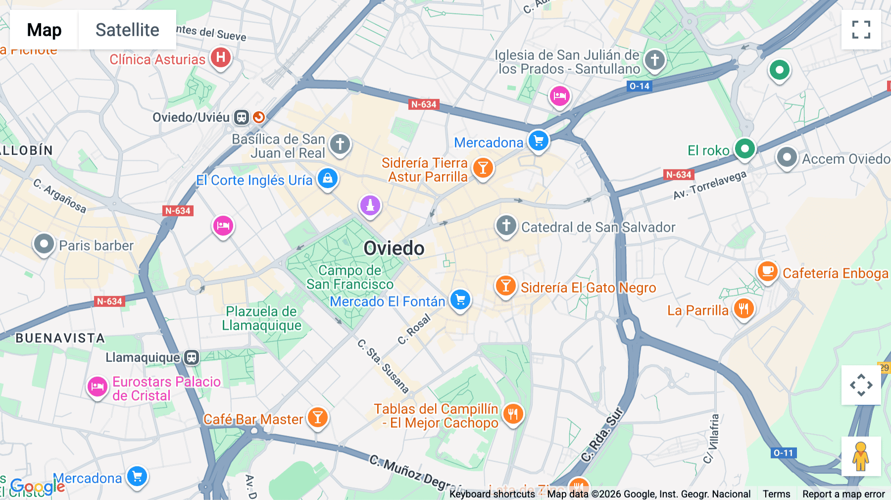 Click for interative map of Calle Mendizabal 1, Oviedo