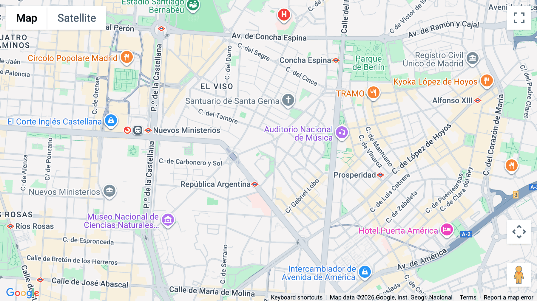 Click for interative map of Calle De Velazquez, 157, Planta 1ª, Madrid