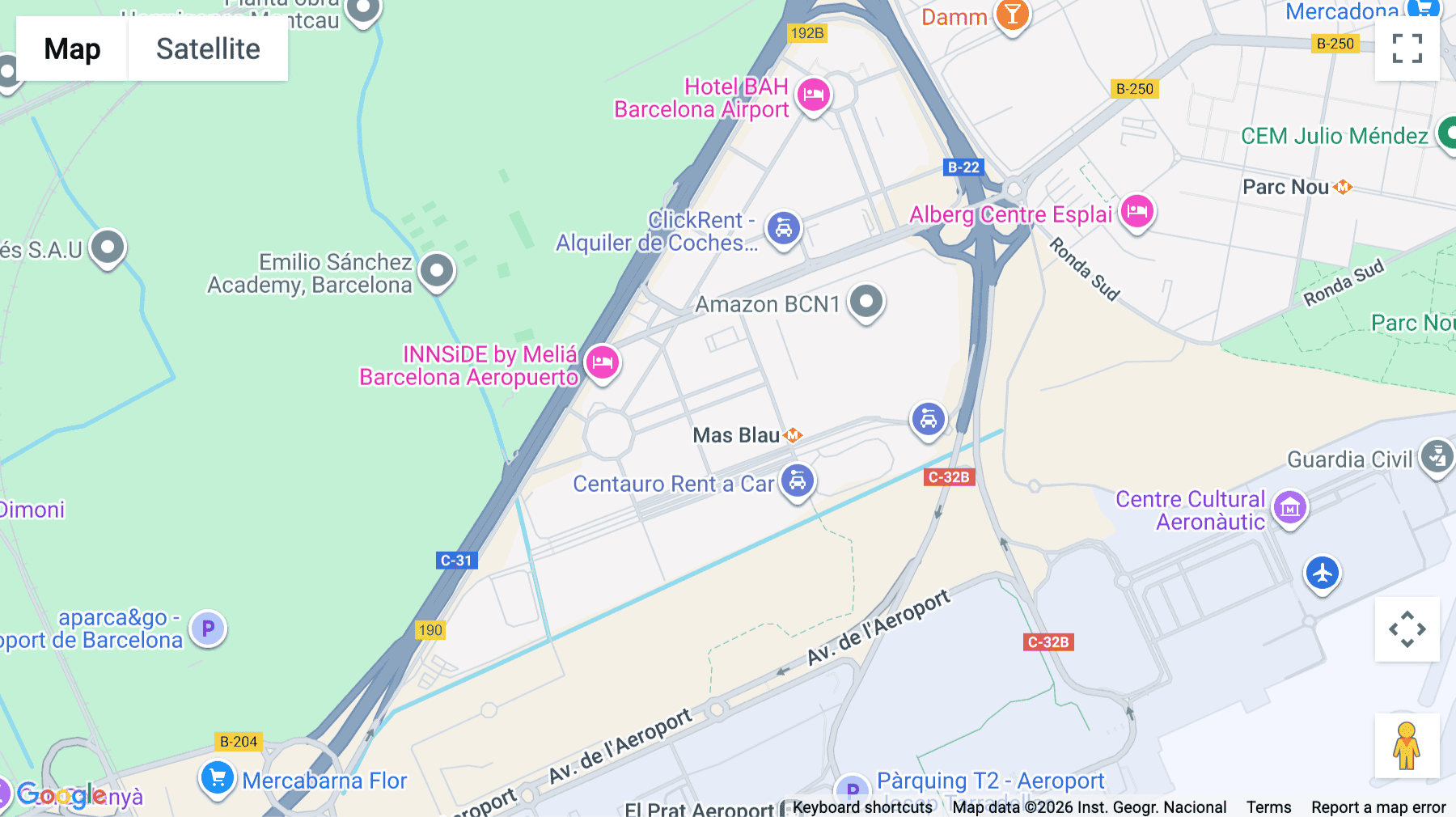 Click for interative map of Avinguda Baix Llobregat, 5-7, Barcelona