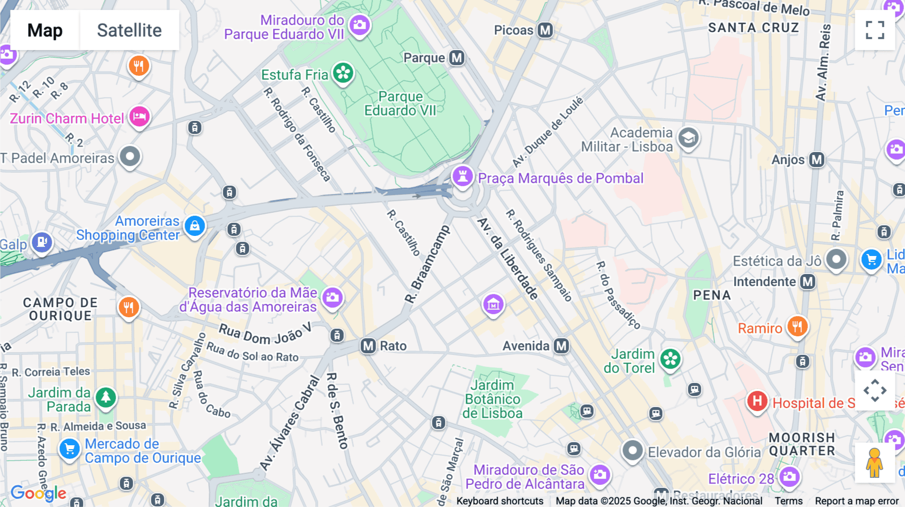 Click for interative map of Rua Mouzinho da Silveira, 32, Lisbon