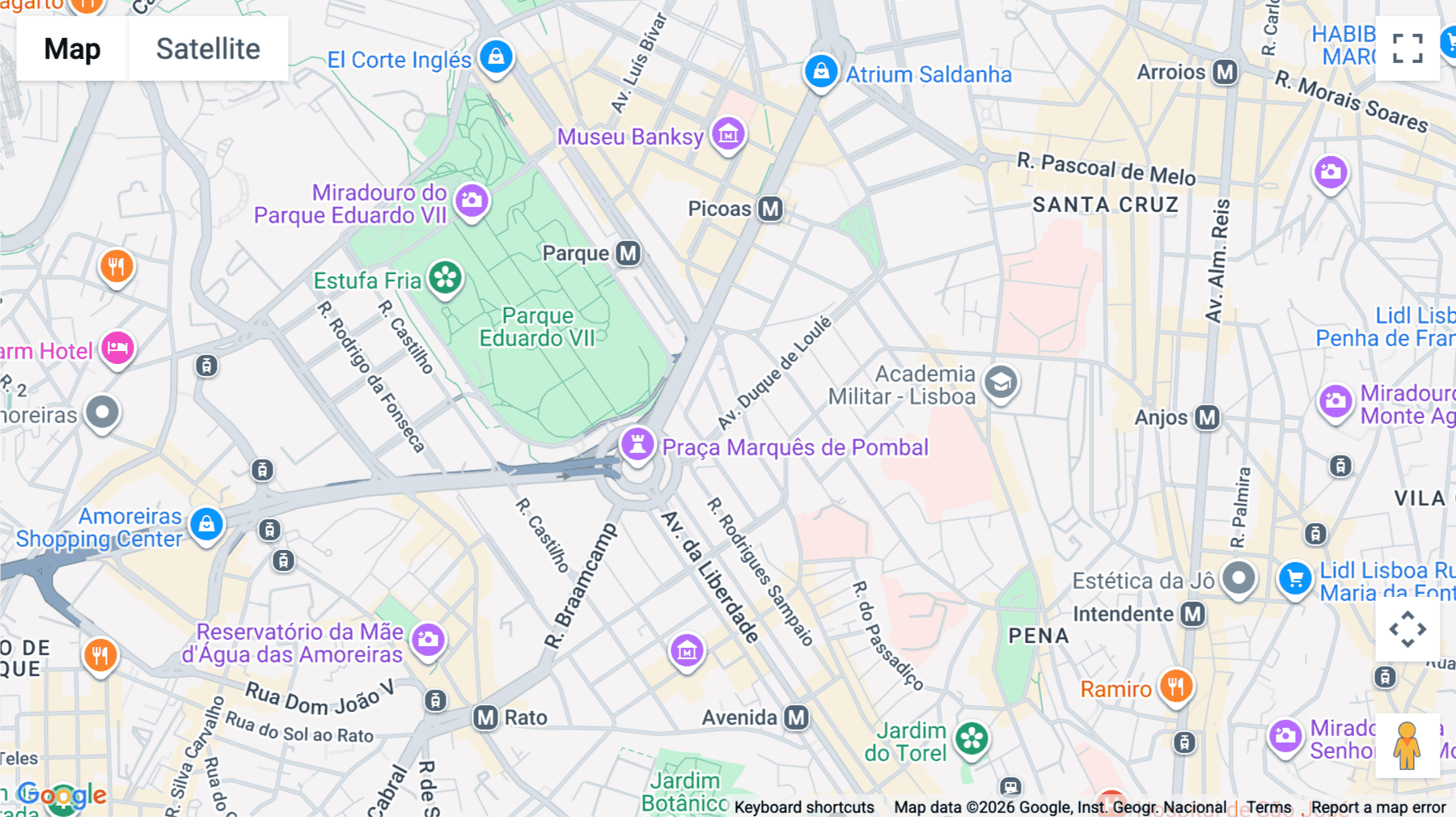 Click for interative map of Avenida Duque de Loulé 110, Lisbon