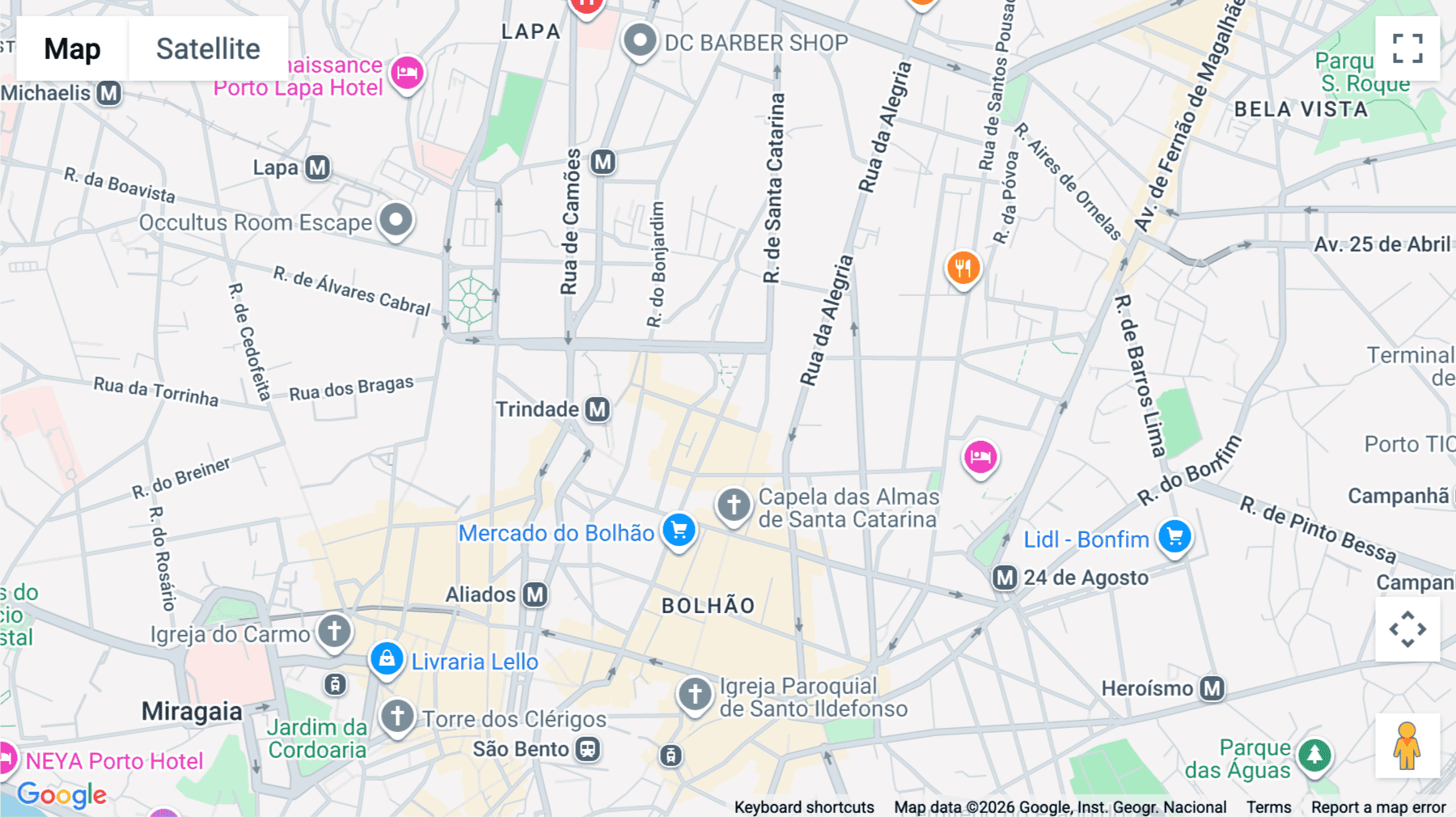 Click for interative map of Rua Sá da Bandeira 706, 6D, Porto