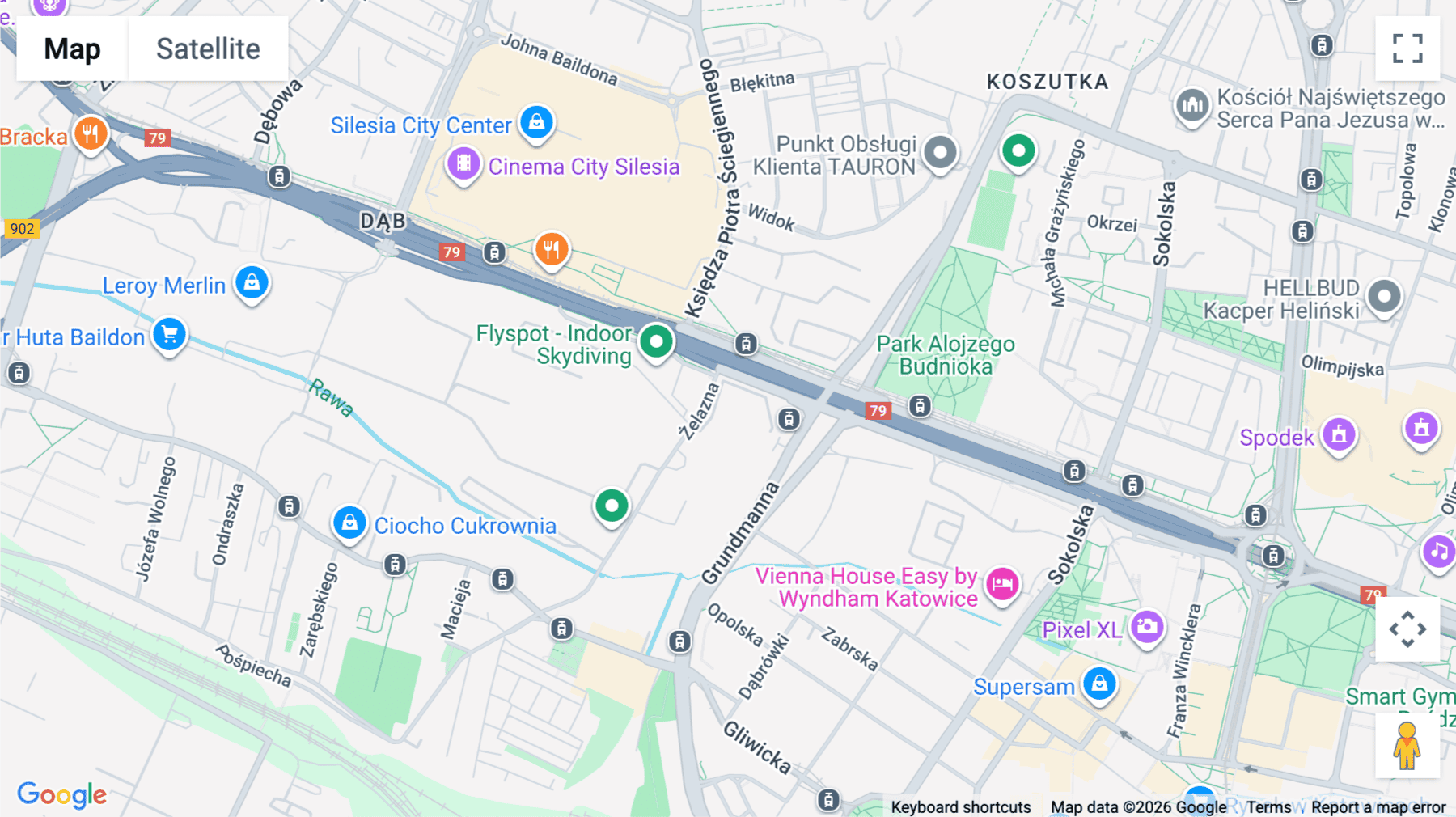 Click for interative map of Ul. Żelazna 2, Katowice