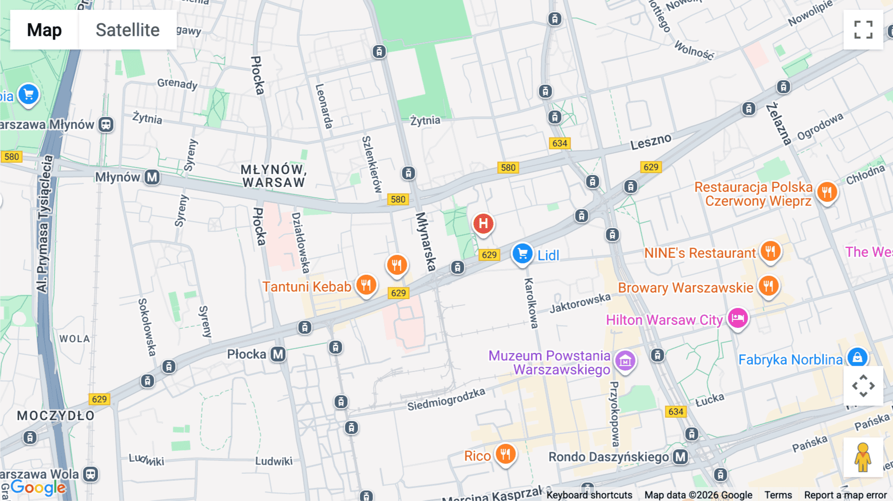 Click for interative map of Adgar PDT Wola, Ulica Mlynarska 8, Warsaw