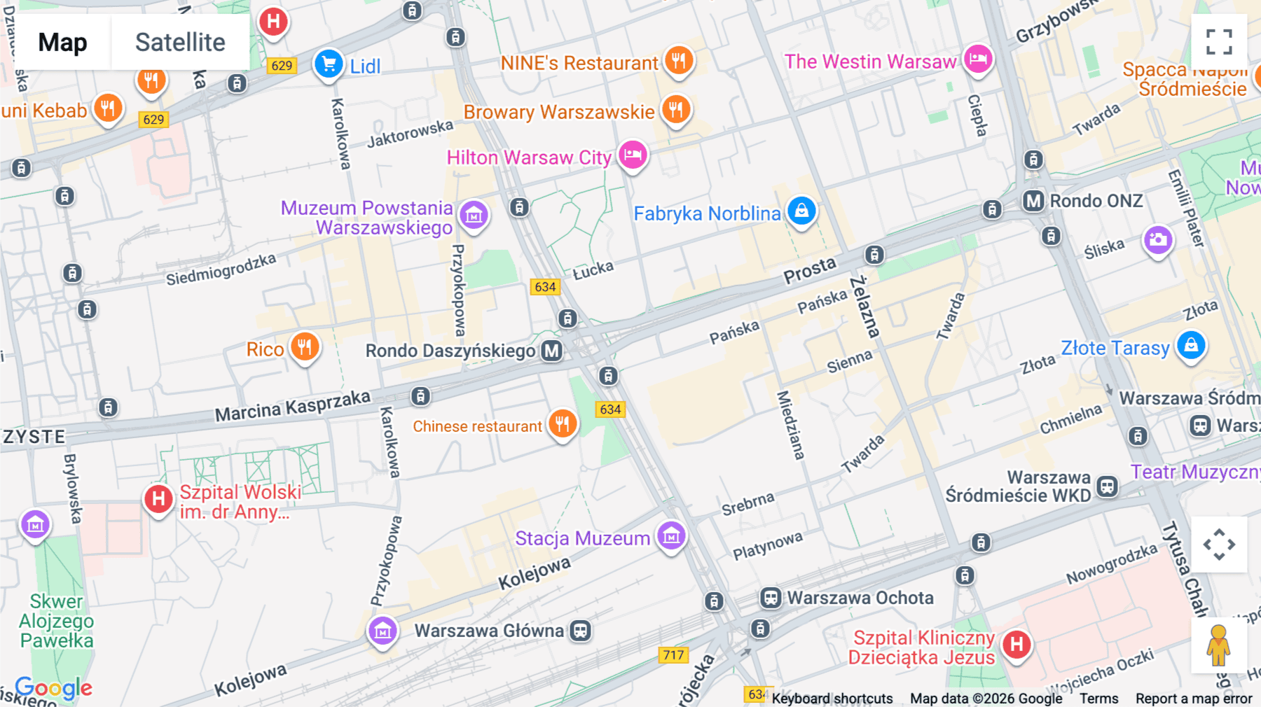 Click for interative map of Warsaw Unit, Rondo Daszynskiego 1, Warsaw