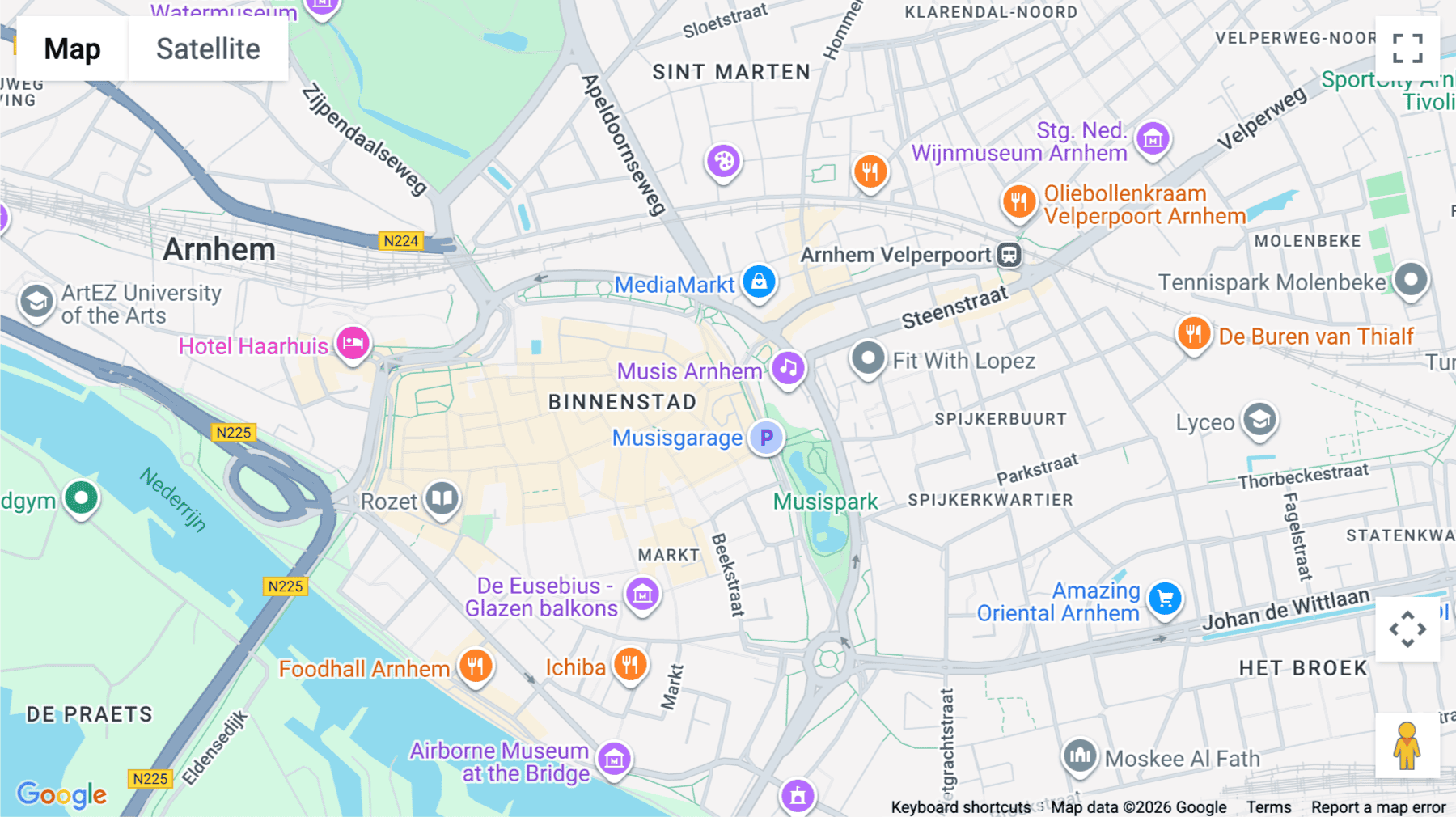 Click for interative map of Velperplein 23-25, Arnhem
