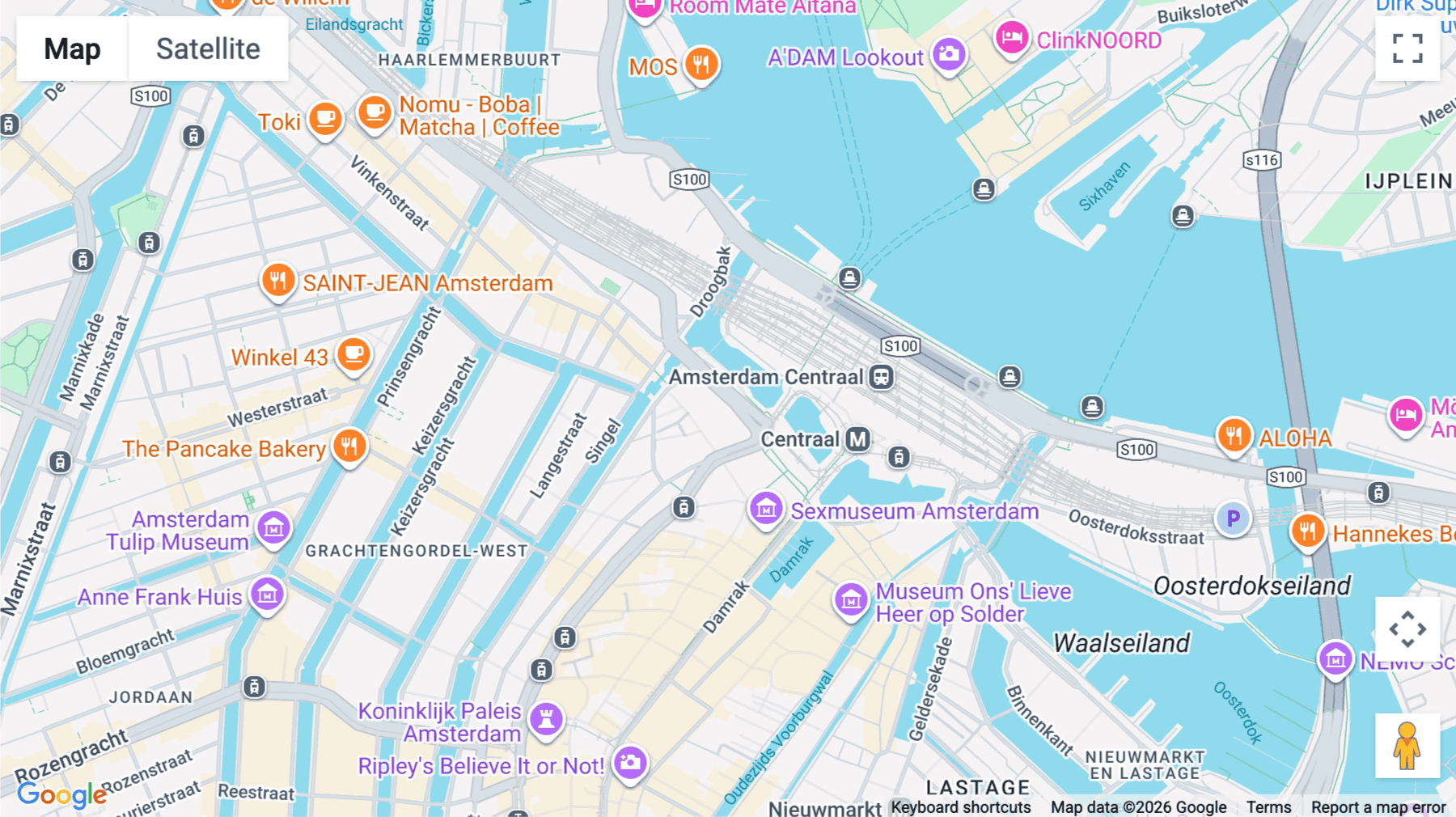 Click for interative map of Prins Hendrikkade 21-E, Amsterdam