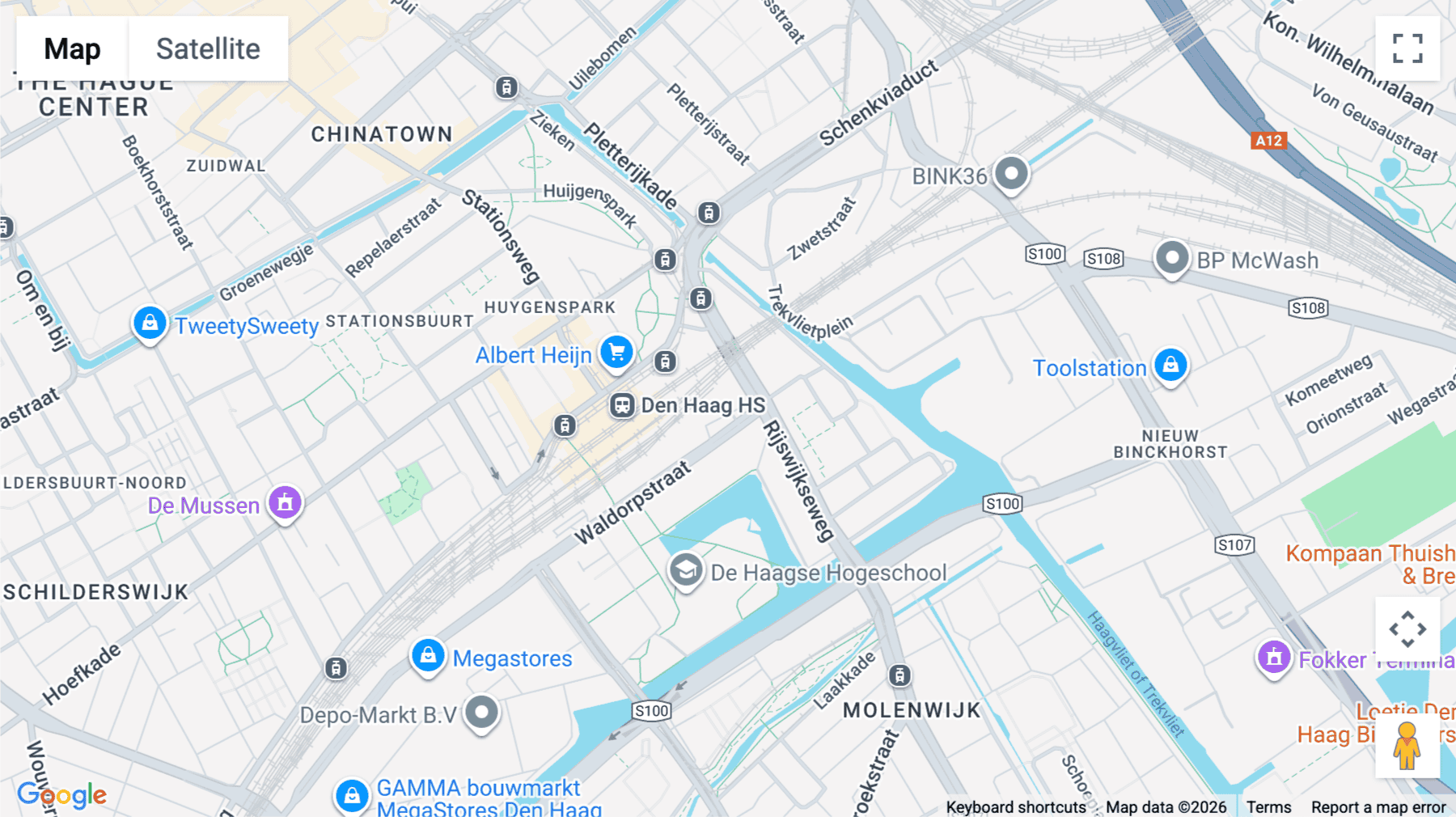 Click for interative map of Stations Post Offices, Waldorpstraat 5, The Hague