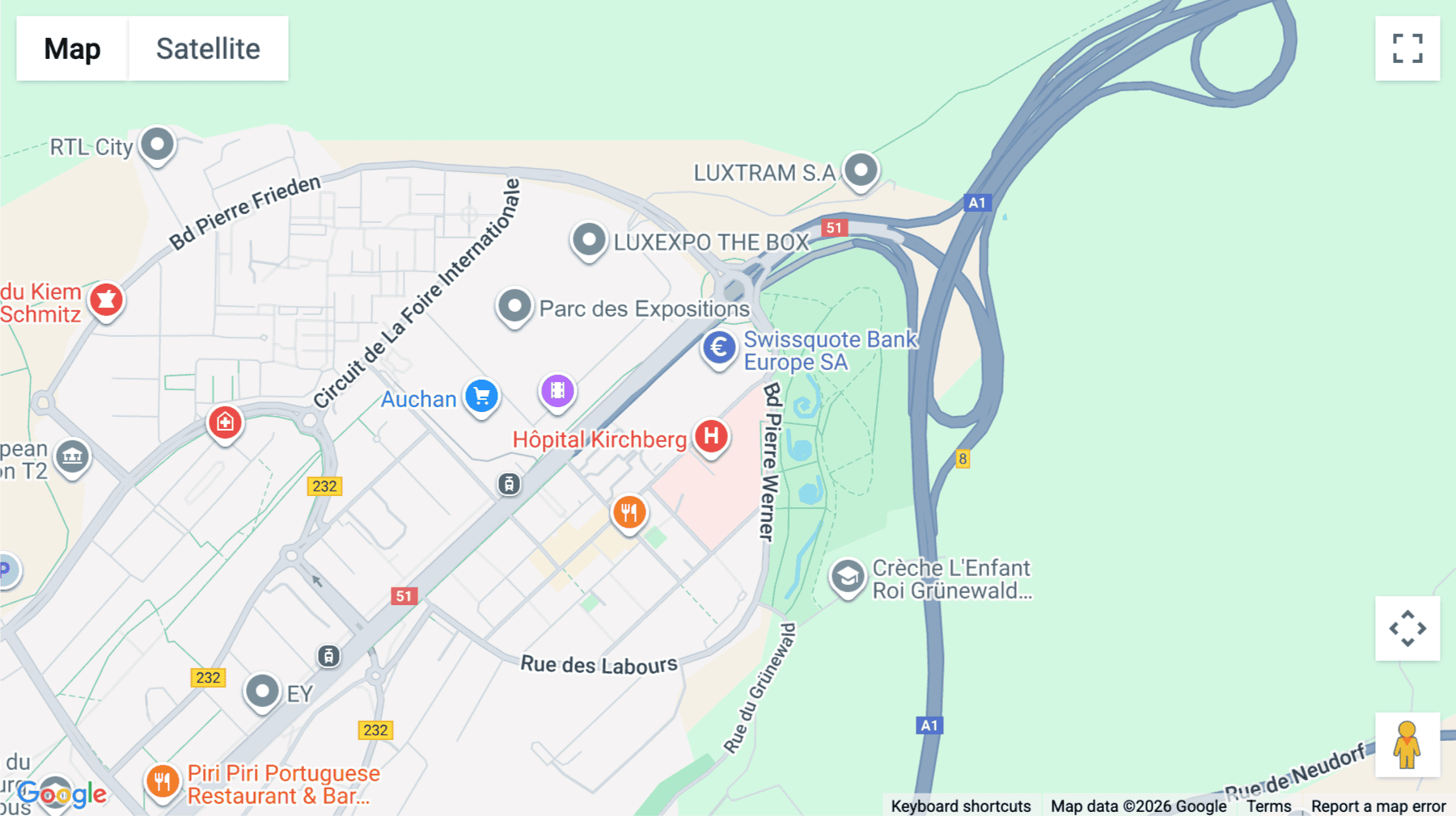 Click for interative map of 2 Rue Edward Steichen, 1st Floor Oksigen Building, Luxembourg City