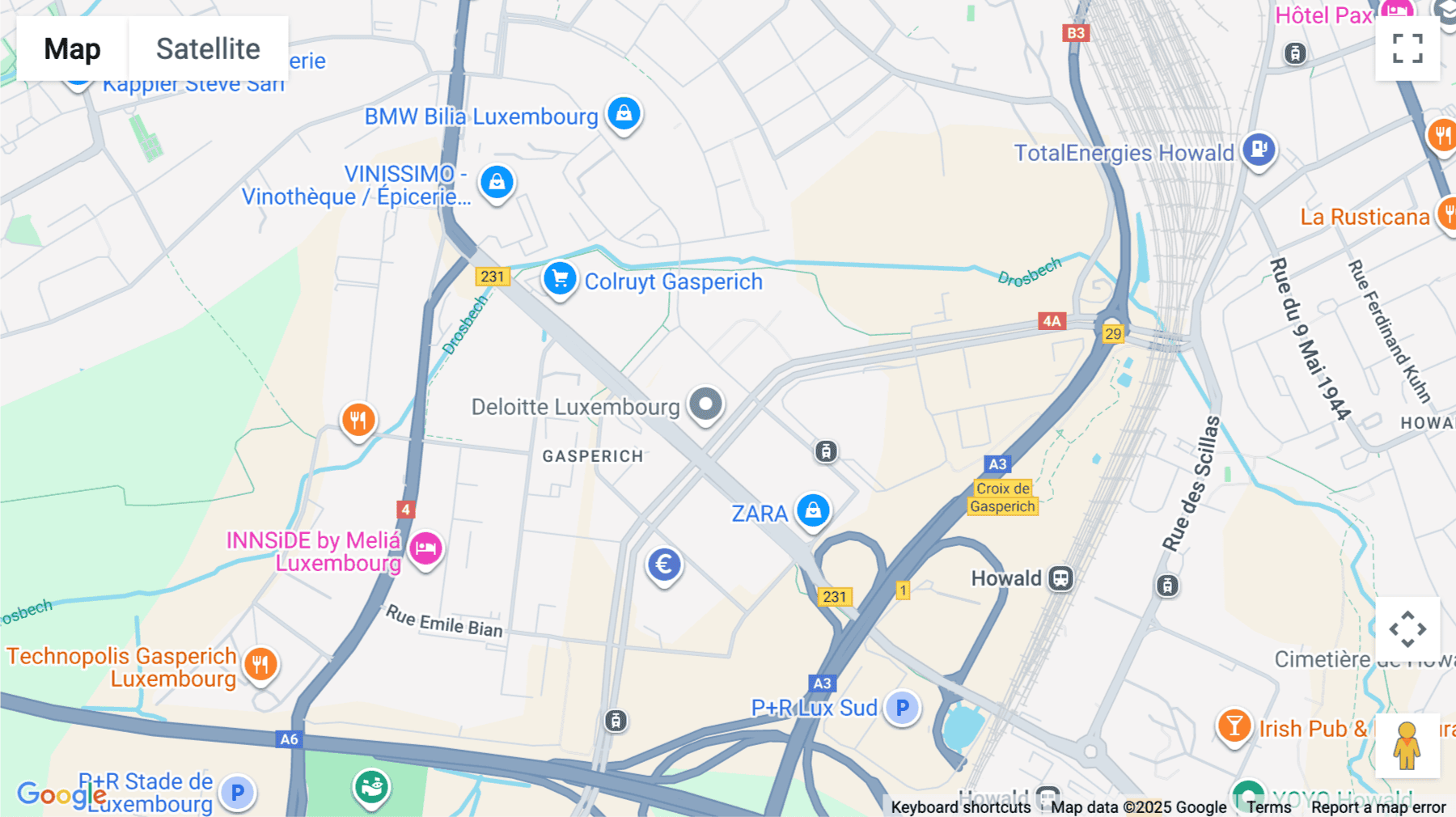 Click for interative map of Rue de Gasperich, 18 Boulevard de Kockelscheuer, Luxembourg City