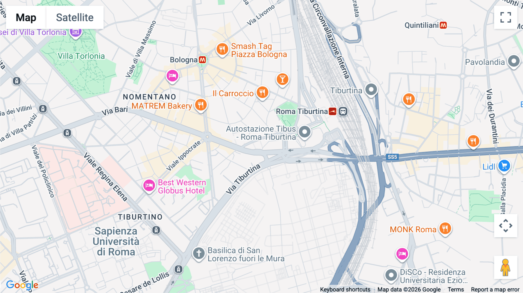 Click for interative map of Piazza Carlo Magno n.21, Rome