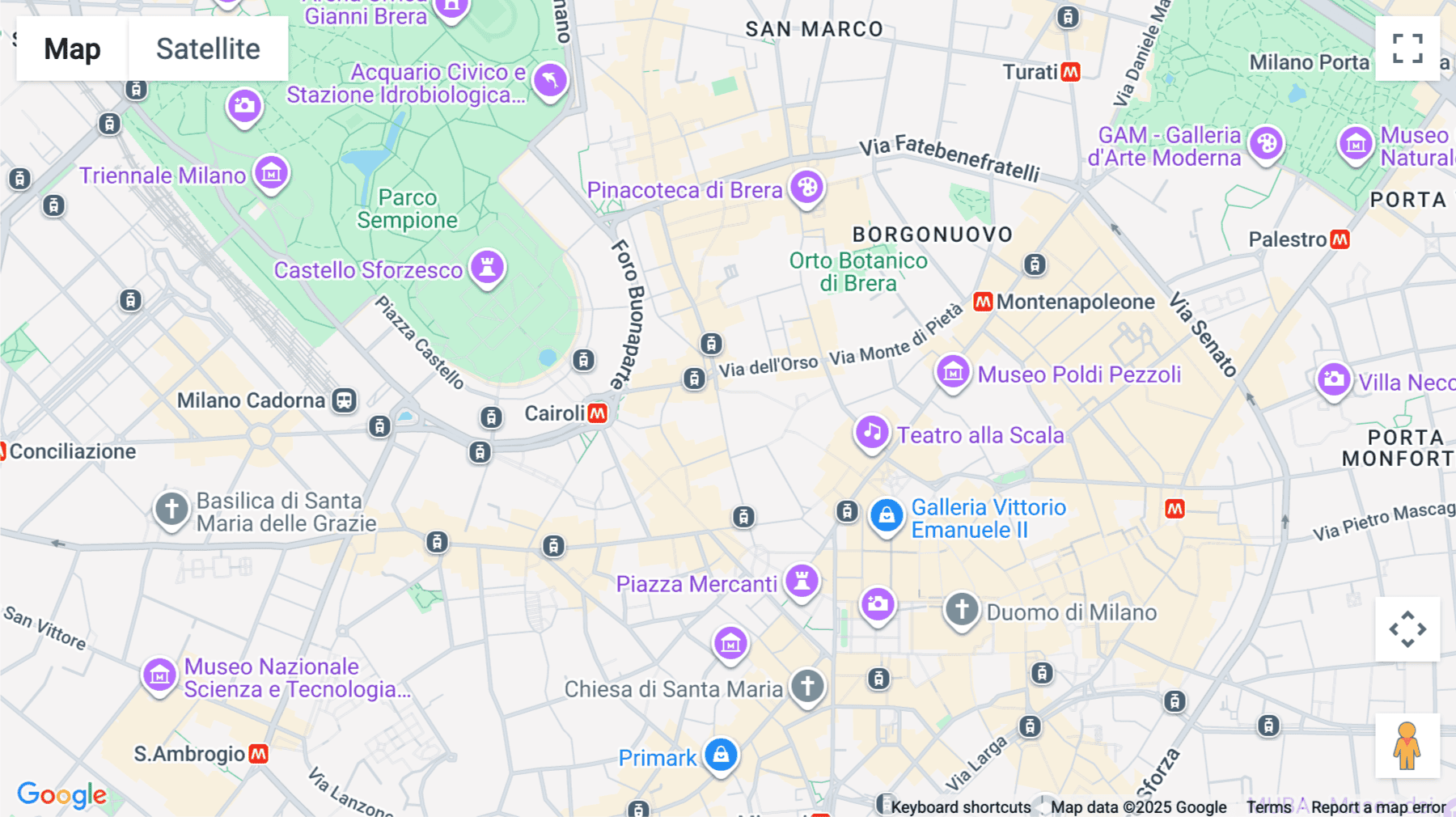 Click for interative map of Via Broletto 46, Milan