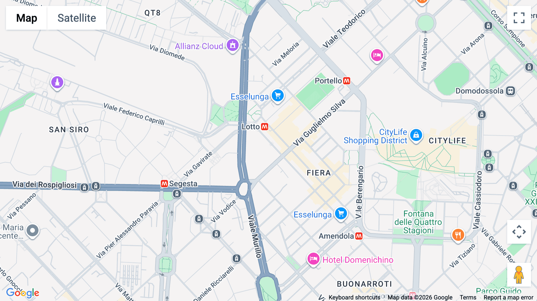 Click for interative map of Via Monte Rosa, 91, Milan