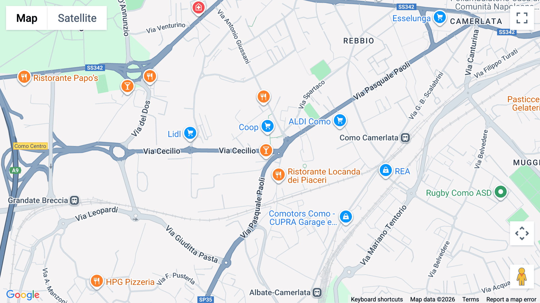 Click for interative map of Via Cecilio 2, Como