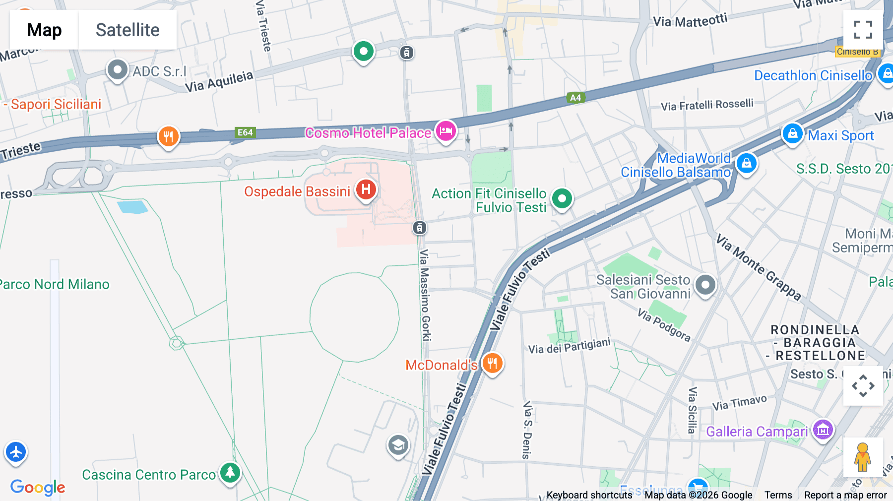 Click for interative map of Via delle Fosse Ardeatine, 4, Milan