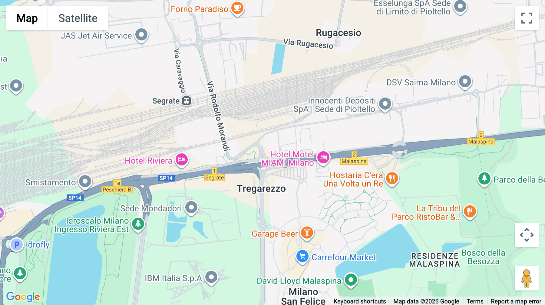 Click for interative map of Via Rivoltana 2d, Segrate, Milan