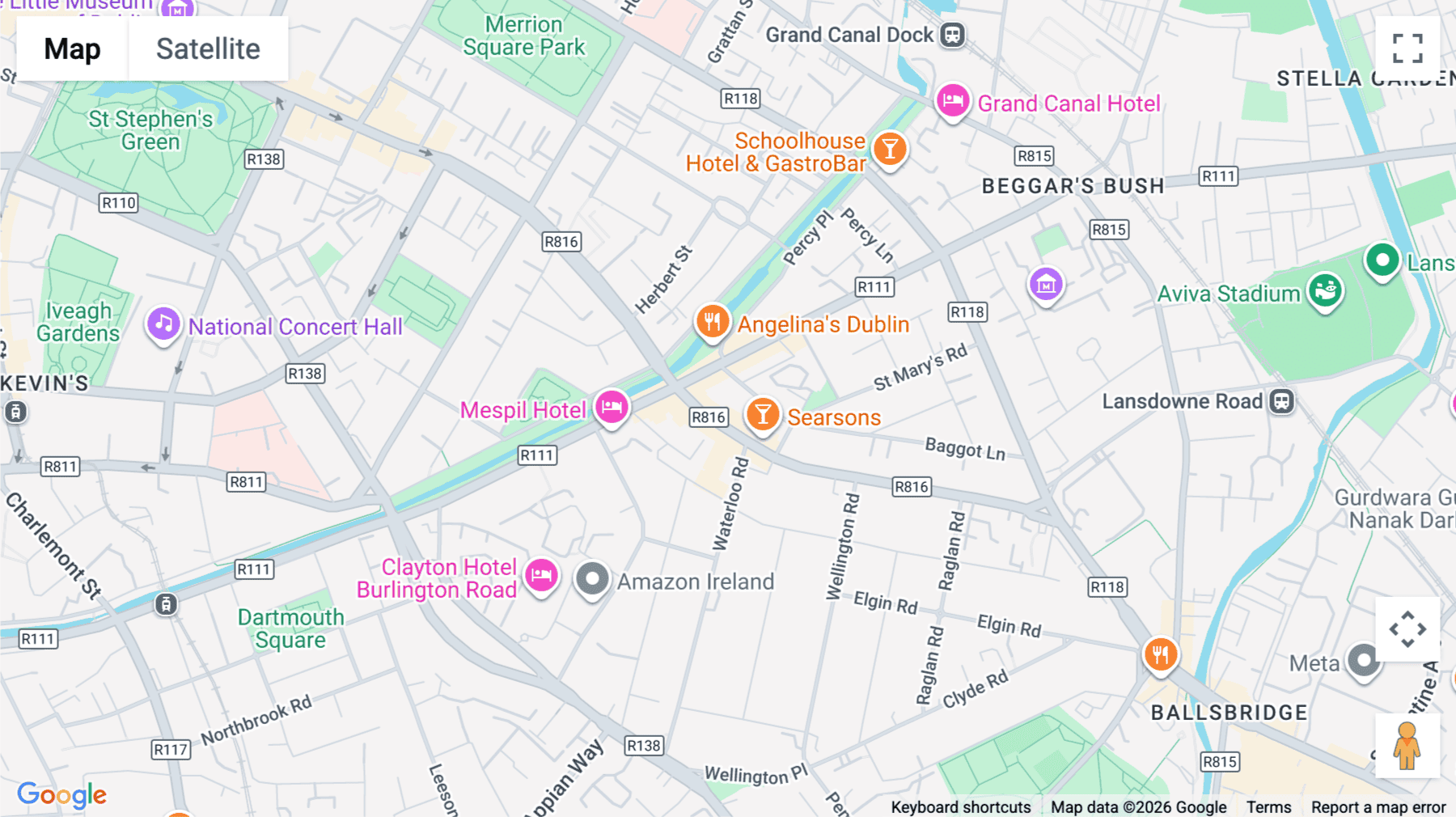 Click for interative map of 24 Baggot Street Upper, Dublin