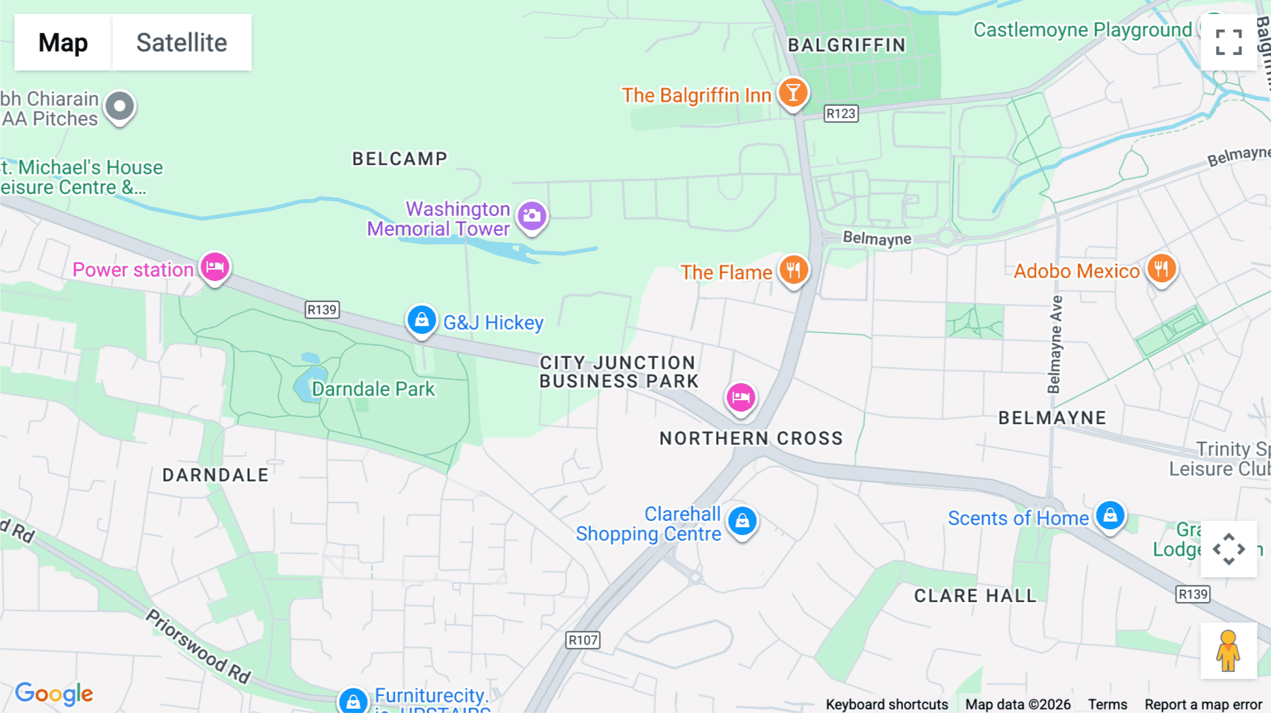 Click for interative map of City Junction Business Park, Northern Cross, Dublin