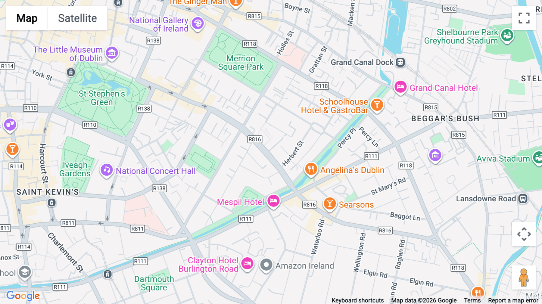 Click for interative map of Carmichael House, 60 Lower Baggot Street, Dublin