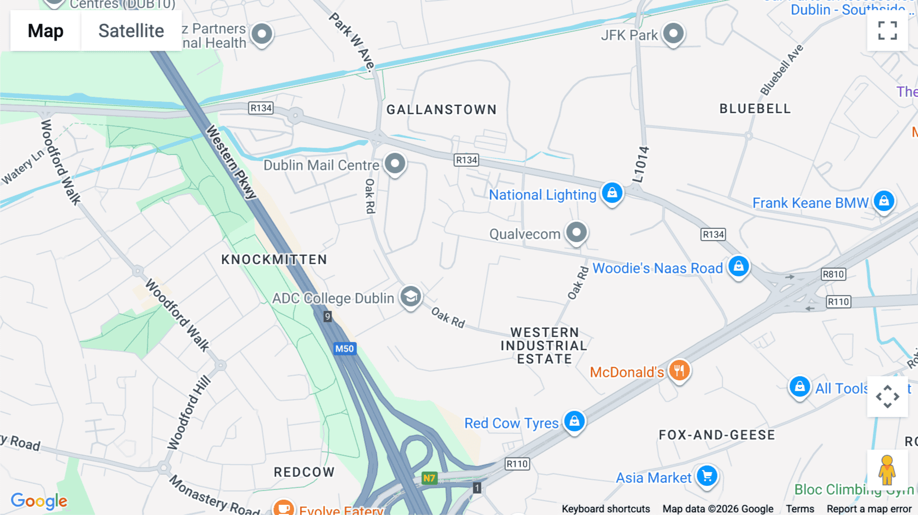 Click for interative map of Unit 1, Knockmitten Business Park, Knockmitten Lane, Dublin