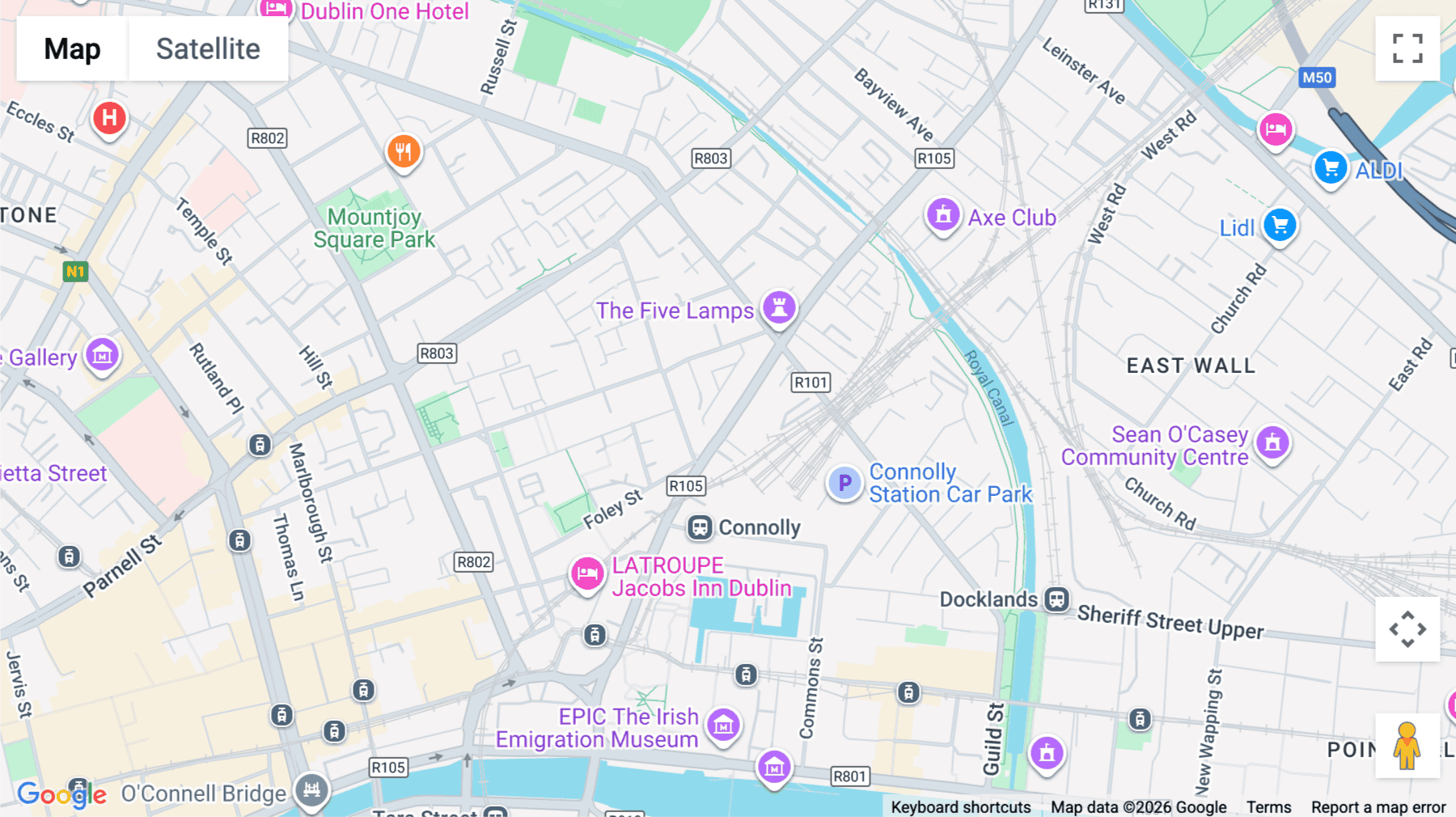 Click for interative map of Solomons House, 60 Amiens Street, Dublin