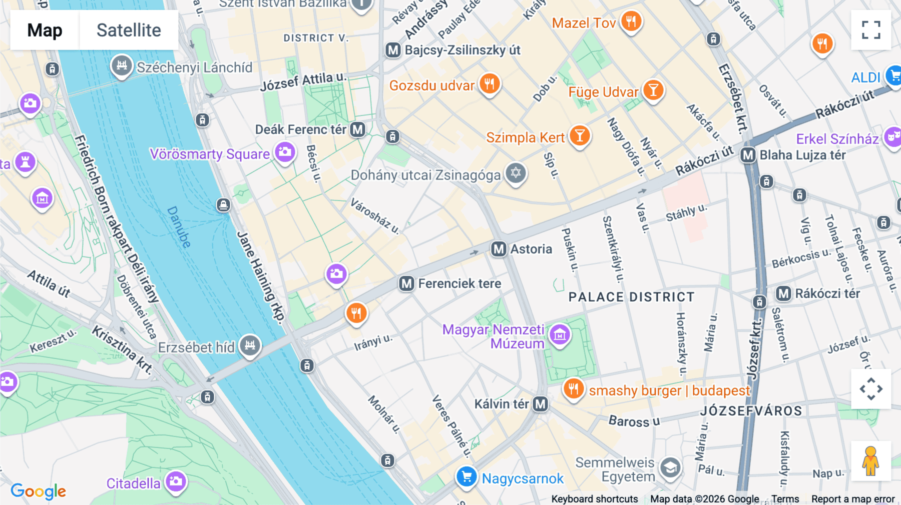Click for interative map of Kossuth Lajos utca 14-16, Door 27, Budapest